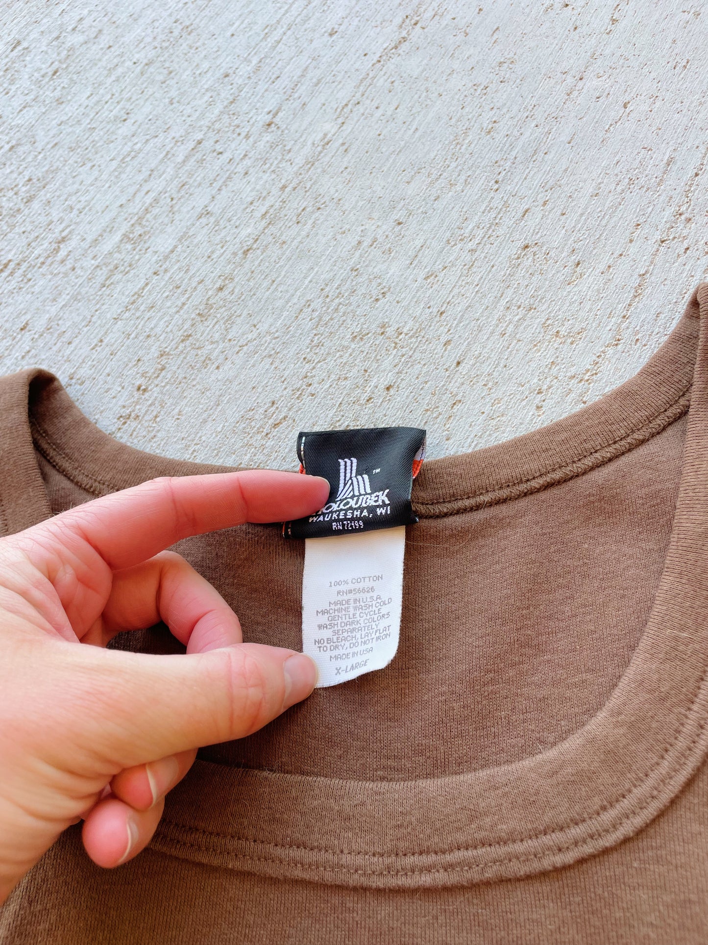 Vintage Brown Harley Tank (L)