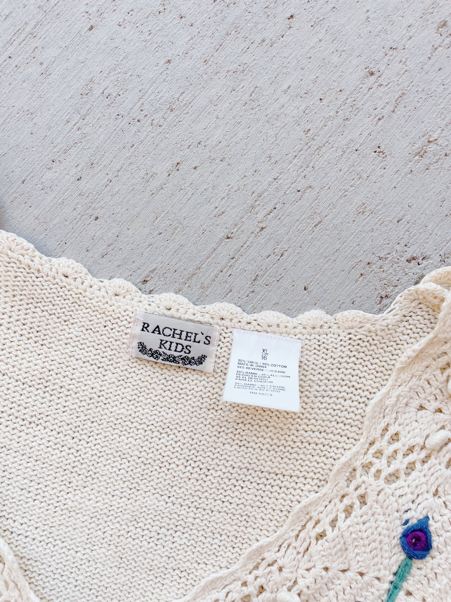 Vintage Knit Floral Tank (M)