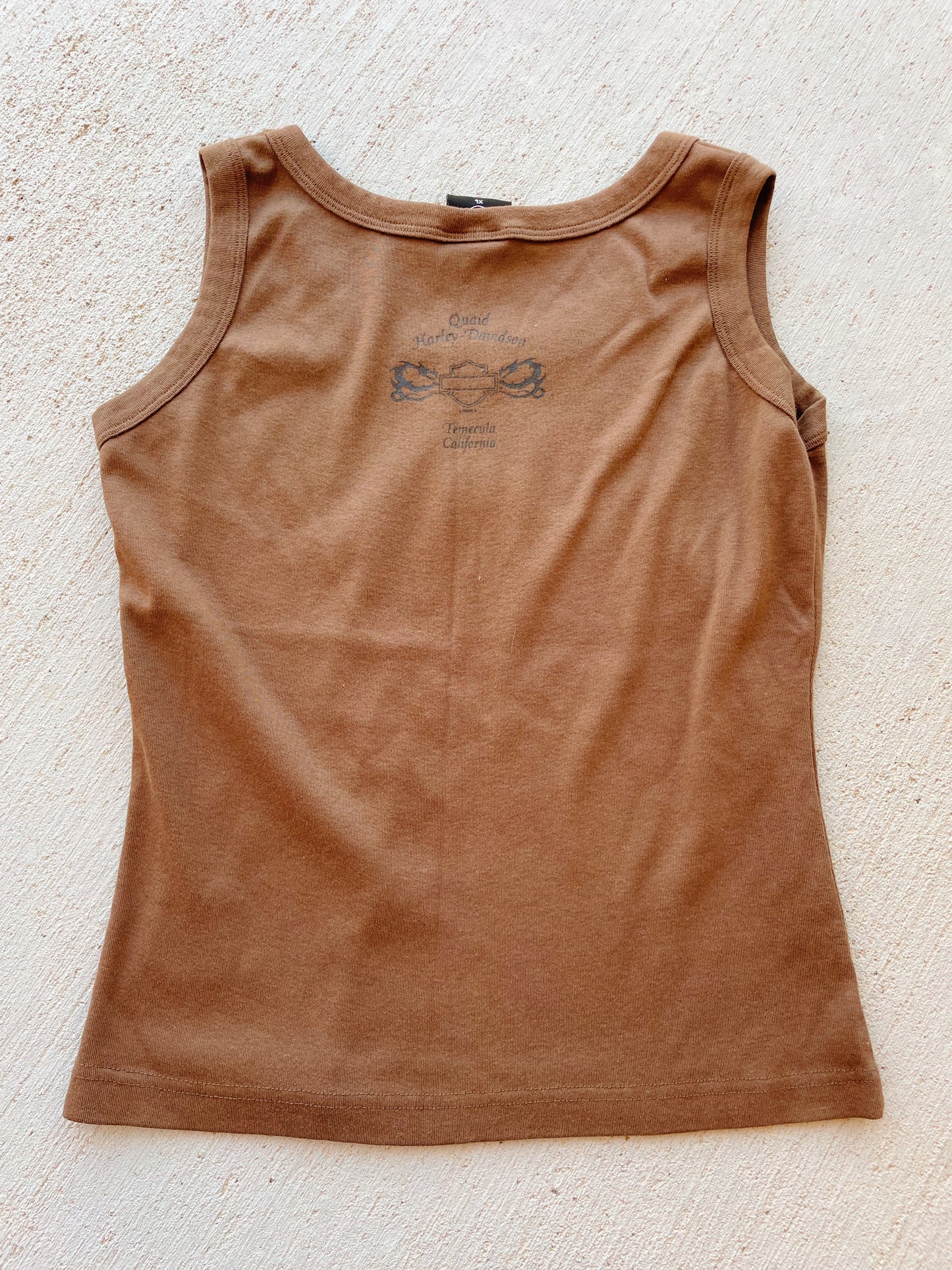 Vintage Brown Harley Tank (L)