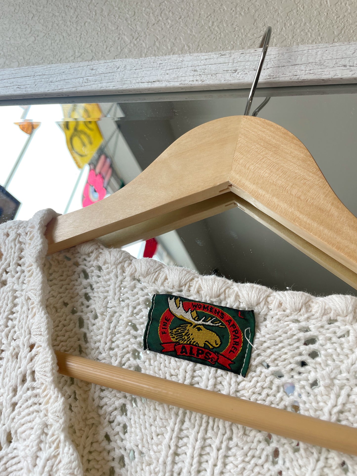 Vintage ALPS Cream Knit (Women's L)