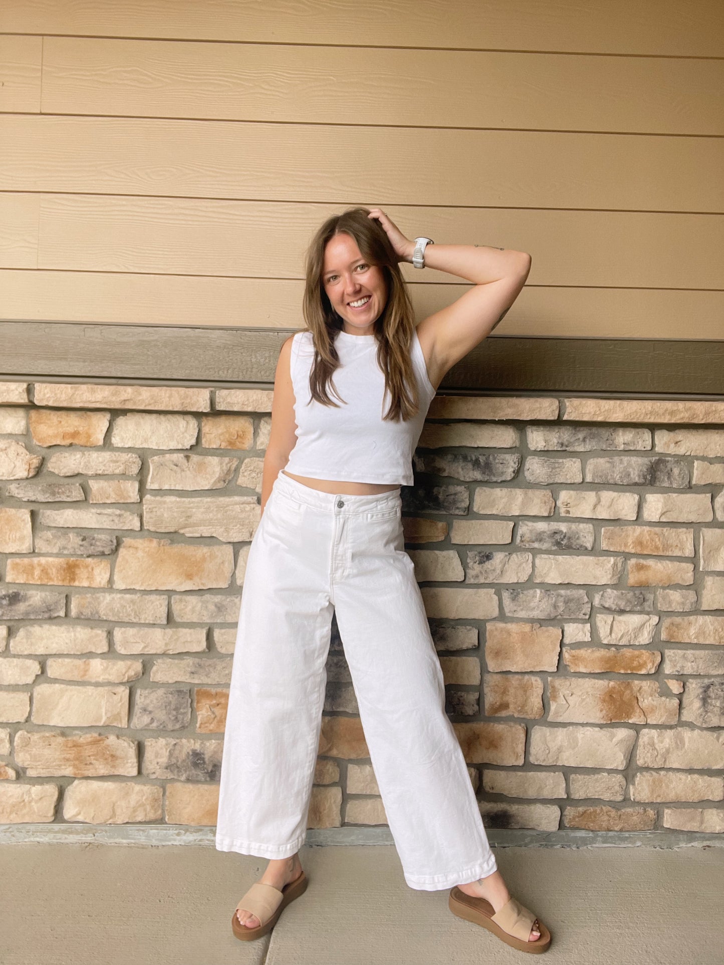 Madewell White Pants (30)