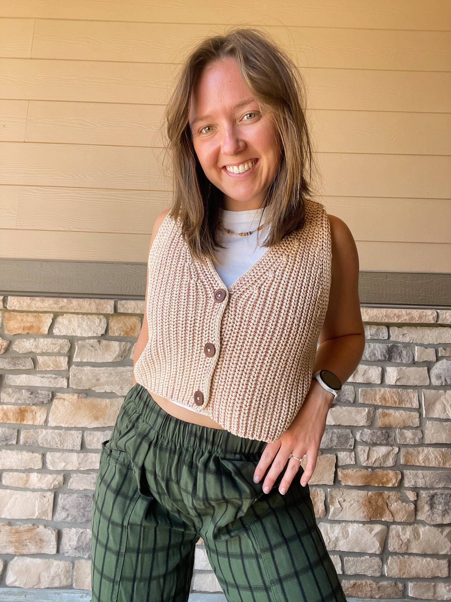 Free People Close to Me Knit Vest (S/M)