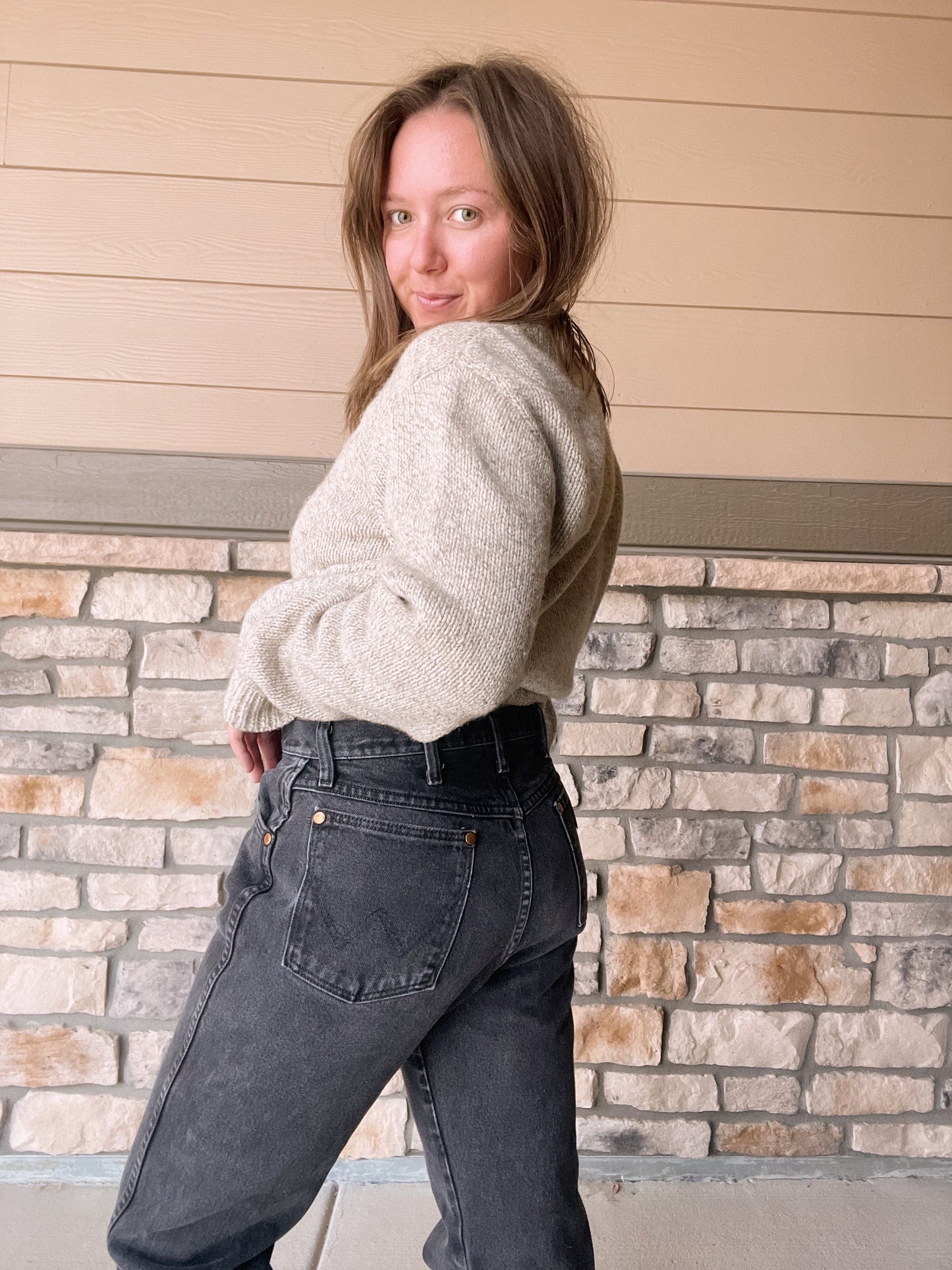 Vintage Wrangler Black Denim Jeans (31)