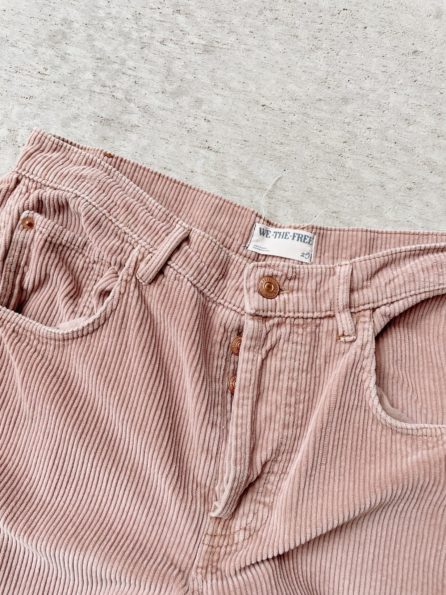 Free People Good Luck Corduroy Barrel Jeans (31)