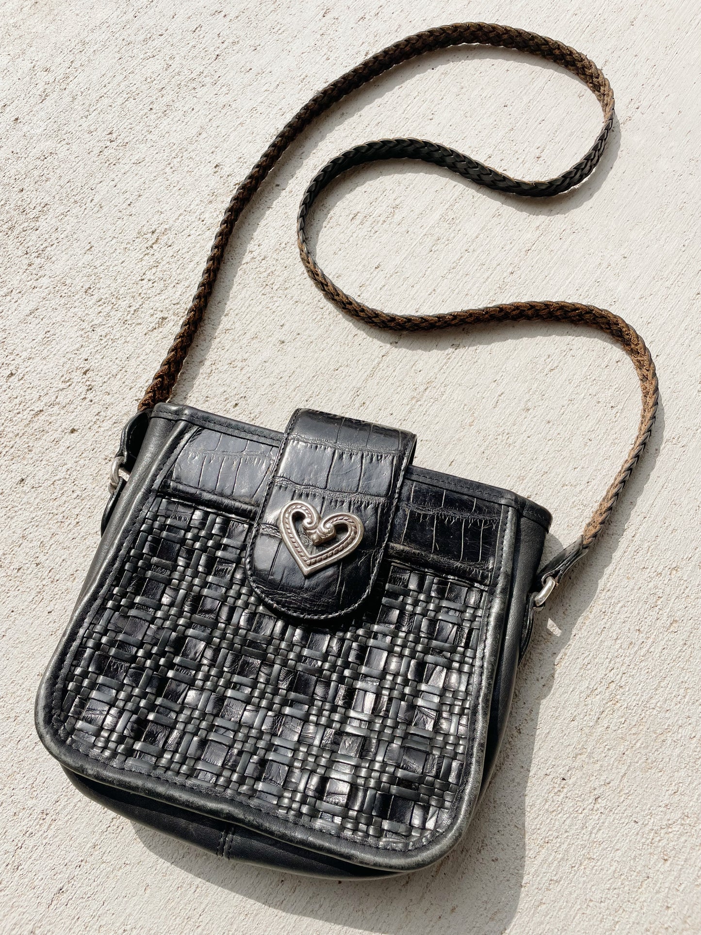 Vintage Black Leather Brighton Purse