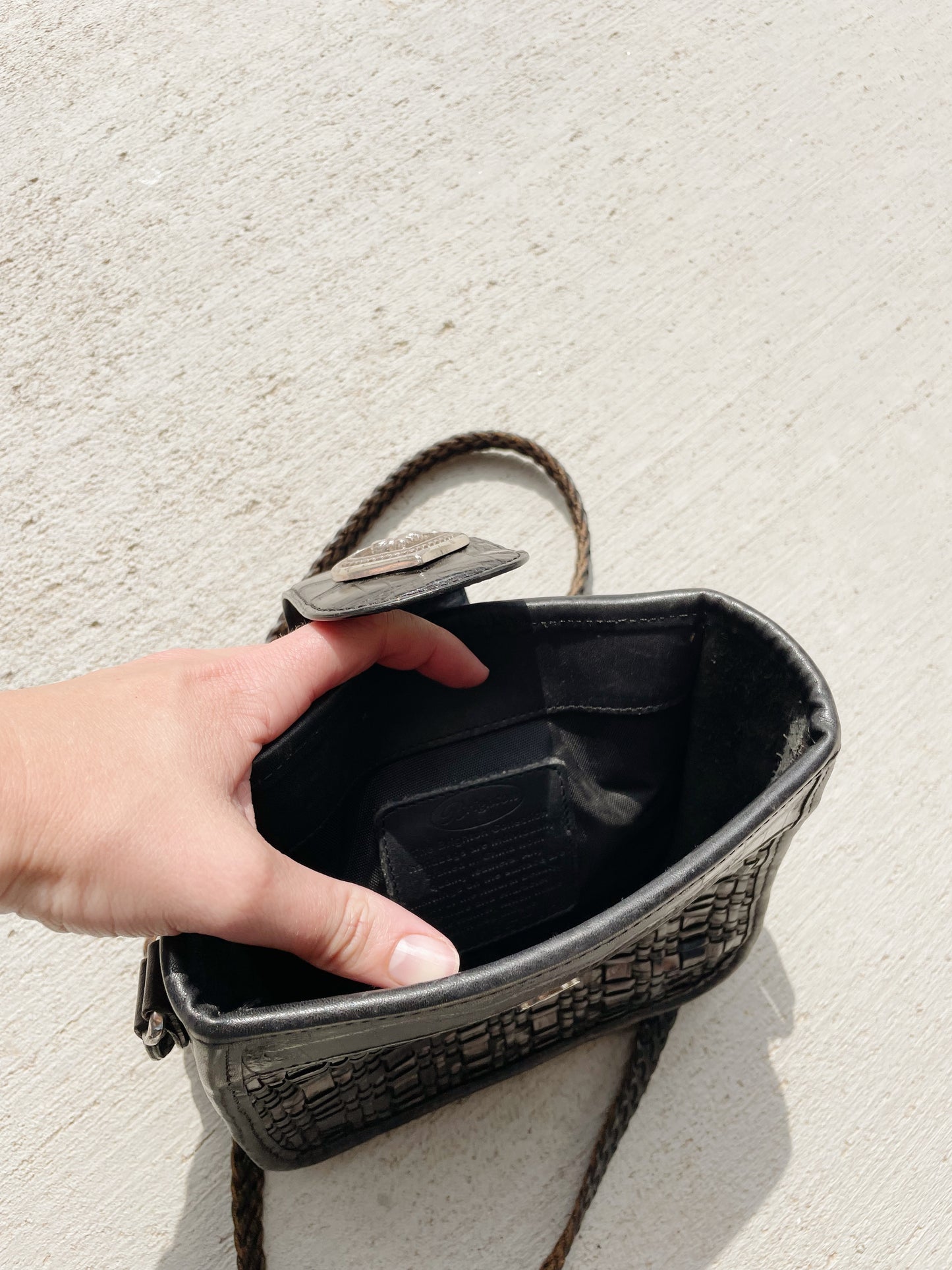 Vintage Black Leather Brighton Purse