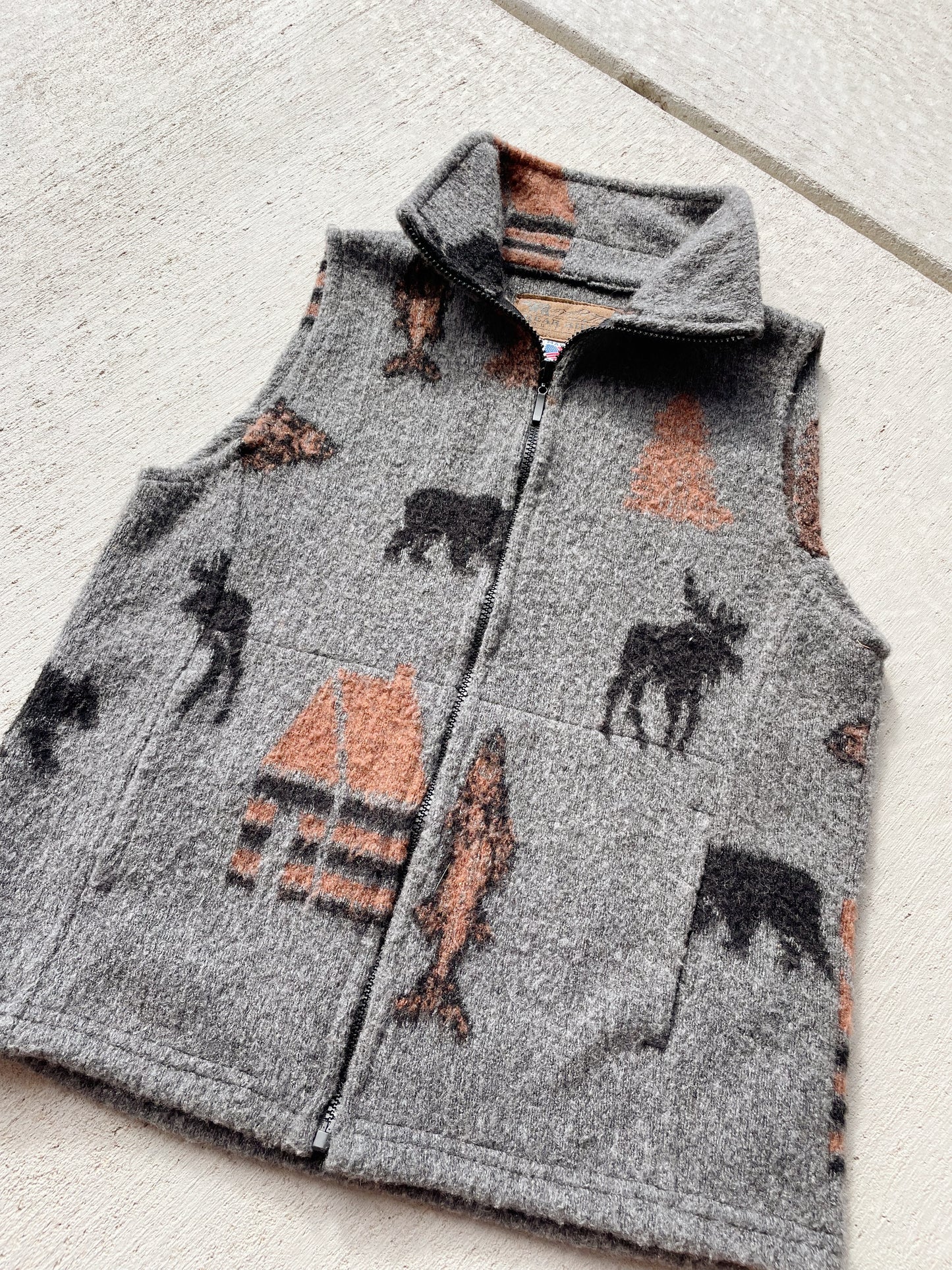 Vintage Wool Blend Vest (S)