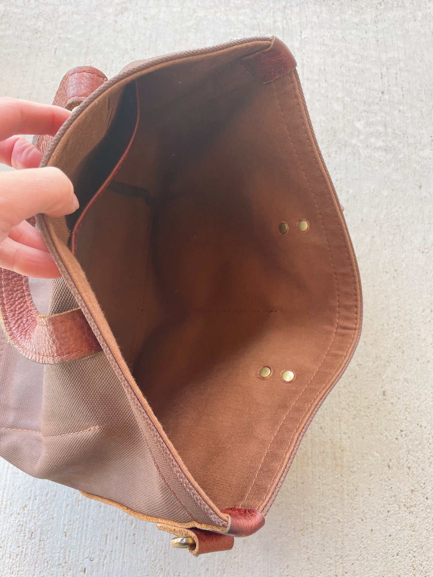 Portland Leather Canvas Tote Bag