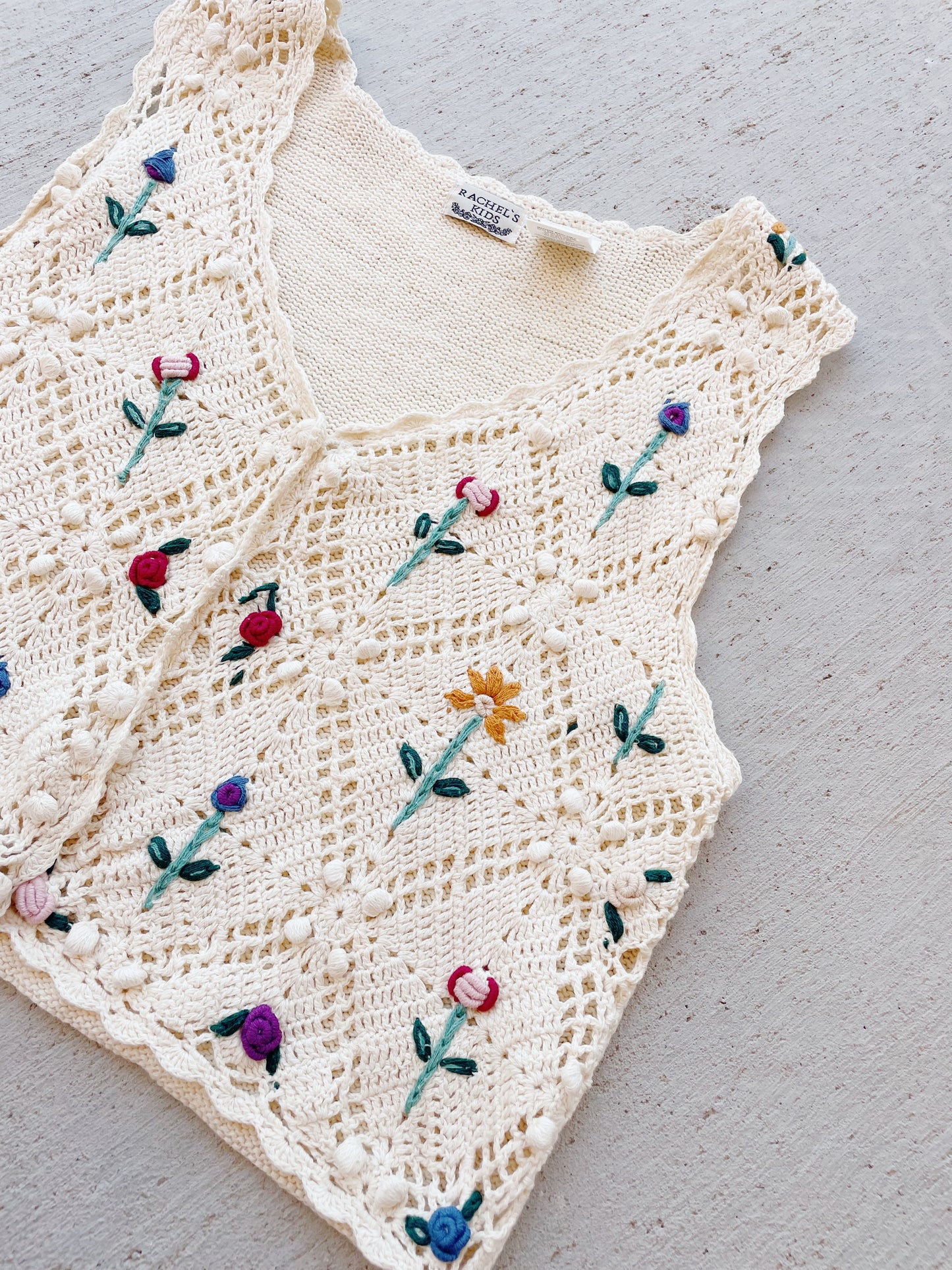 Vintage Knit Floral Tank (M)