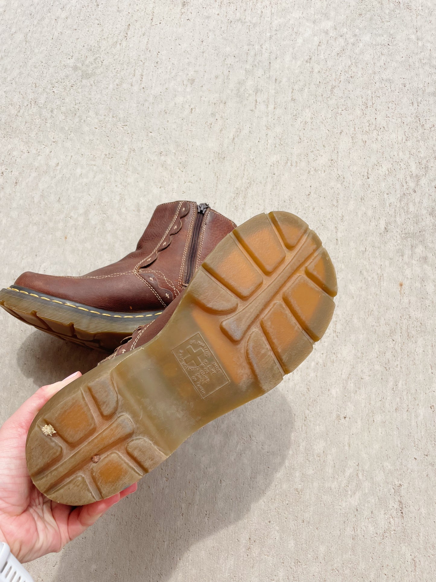 Vintage Doc Marten Brown Leather Boots (Women's 8)