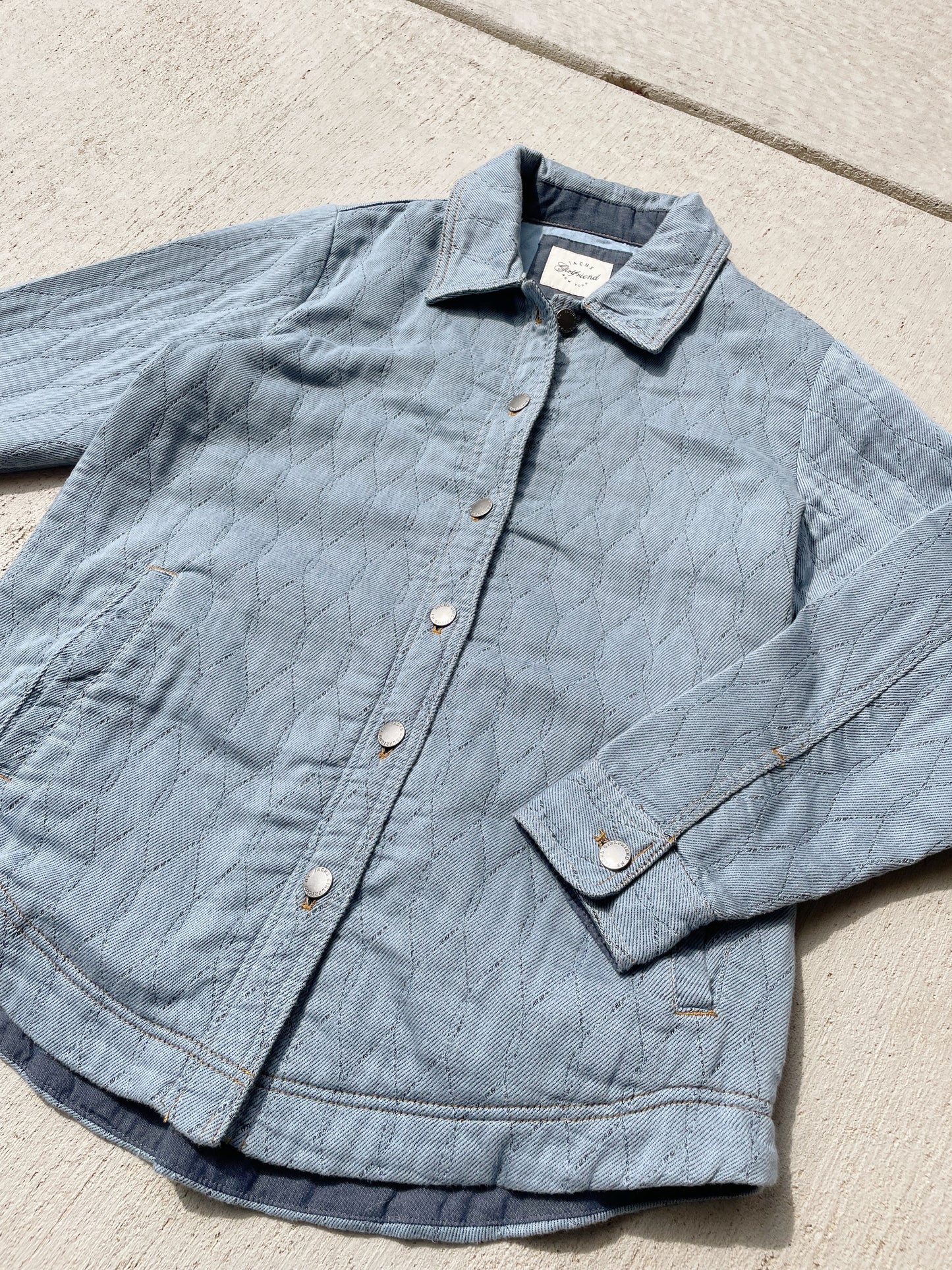 Quilted Denim Shacket (M)