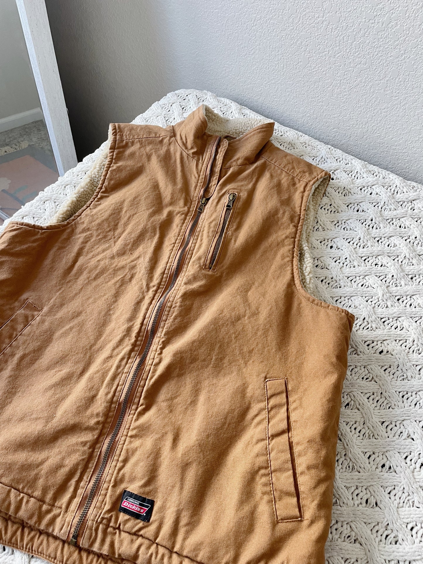 Dickies Sherpa Lined Canvas Vest (L)