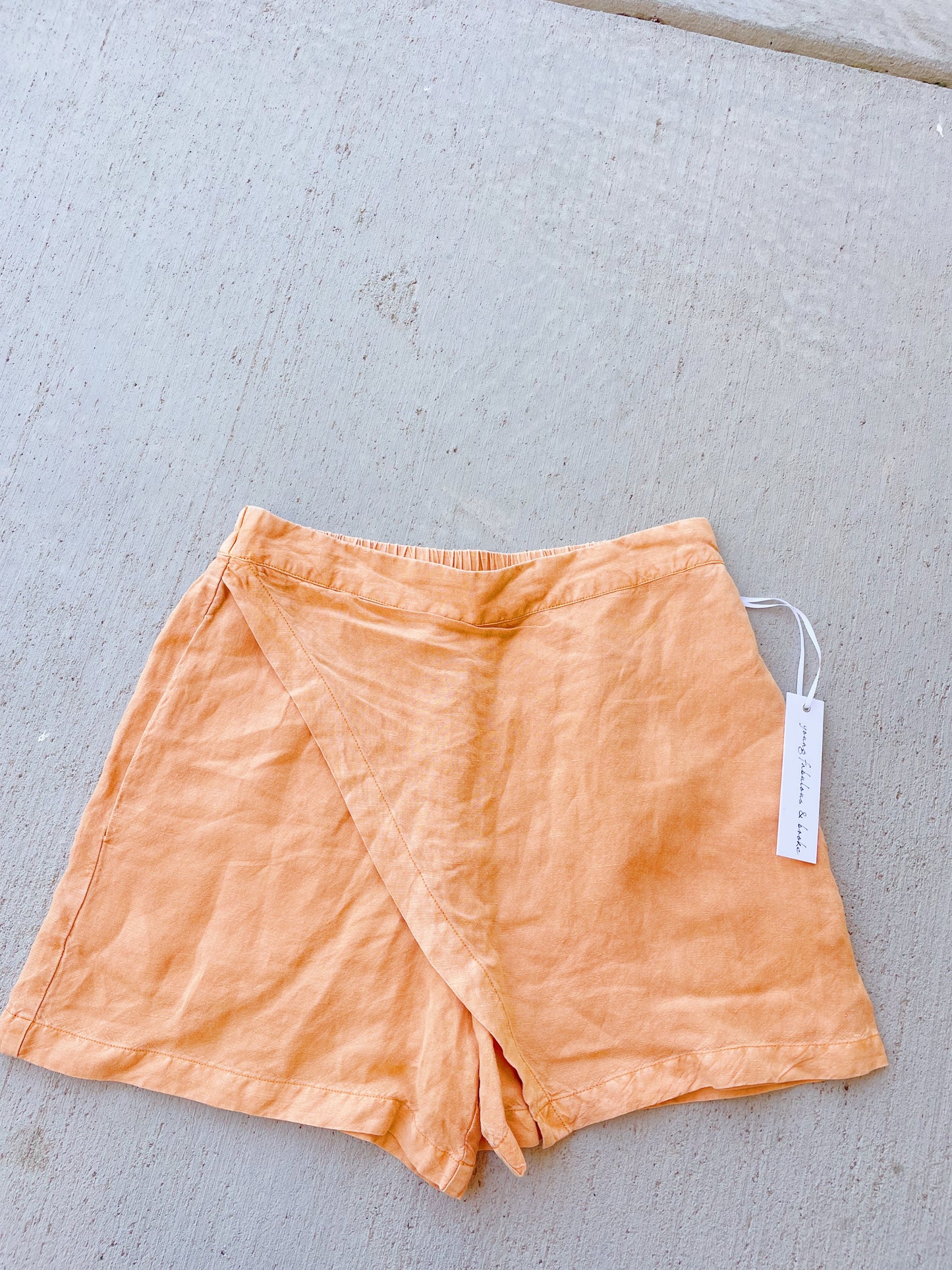Orange Linen Blend Skort (M)