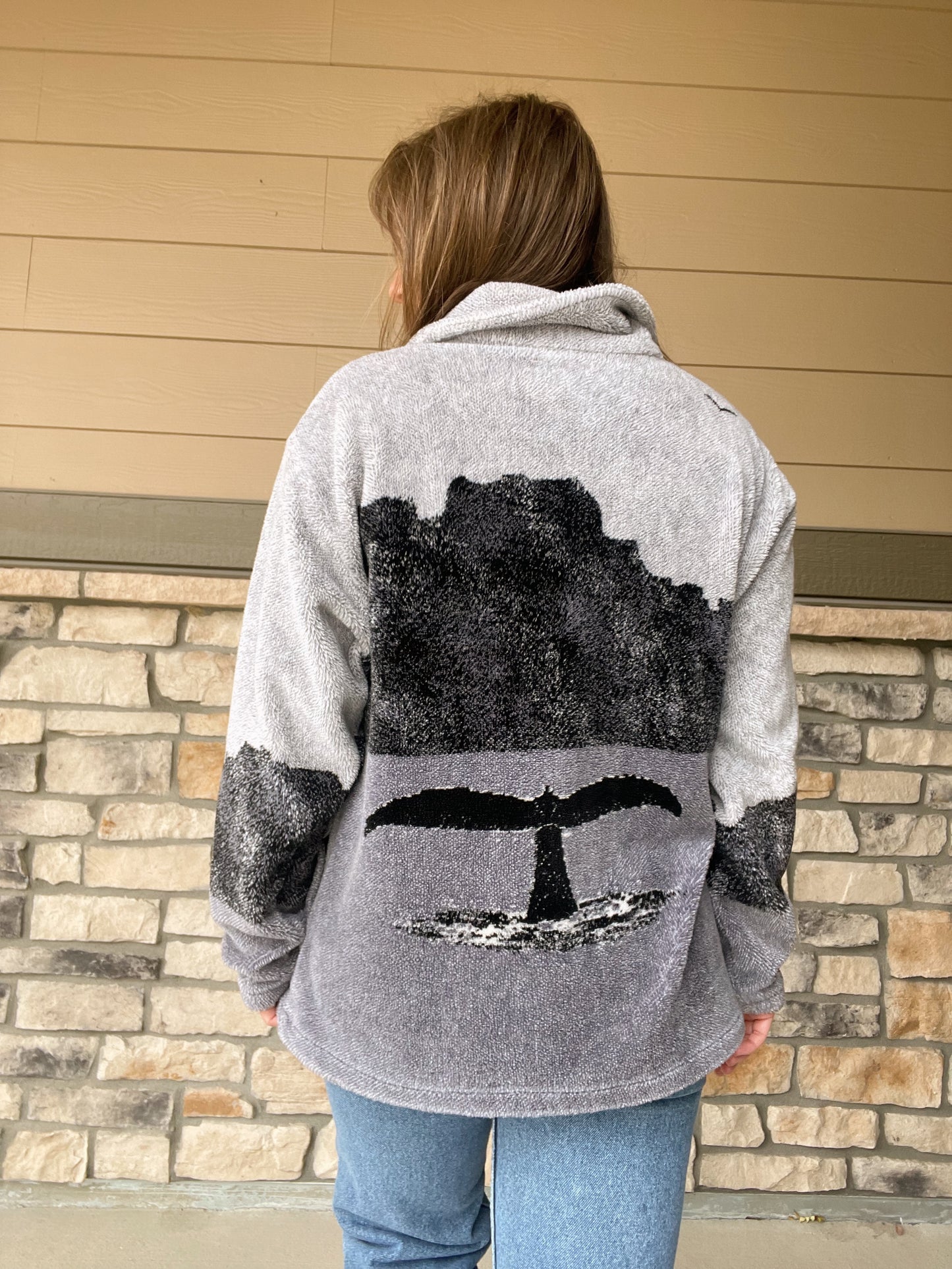 Vintage Oregon Whale Fleece (M/L)
