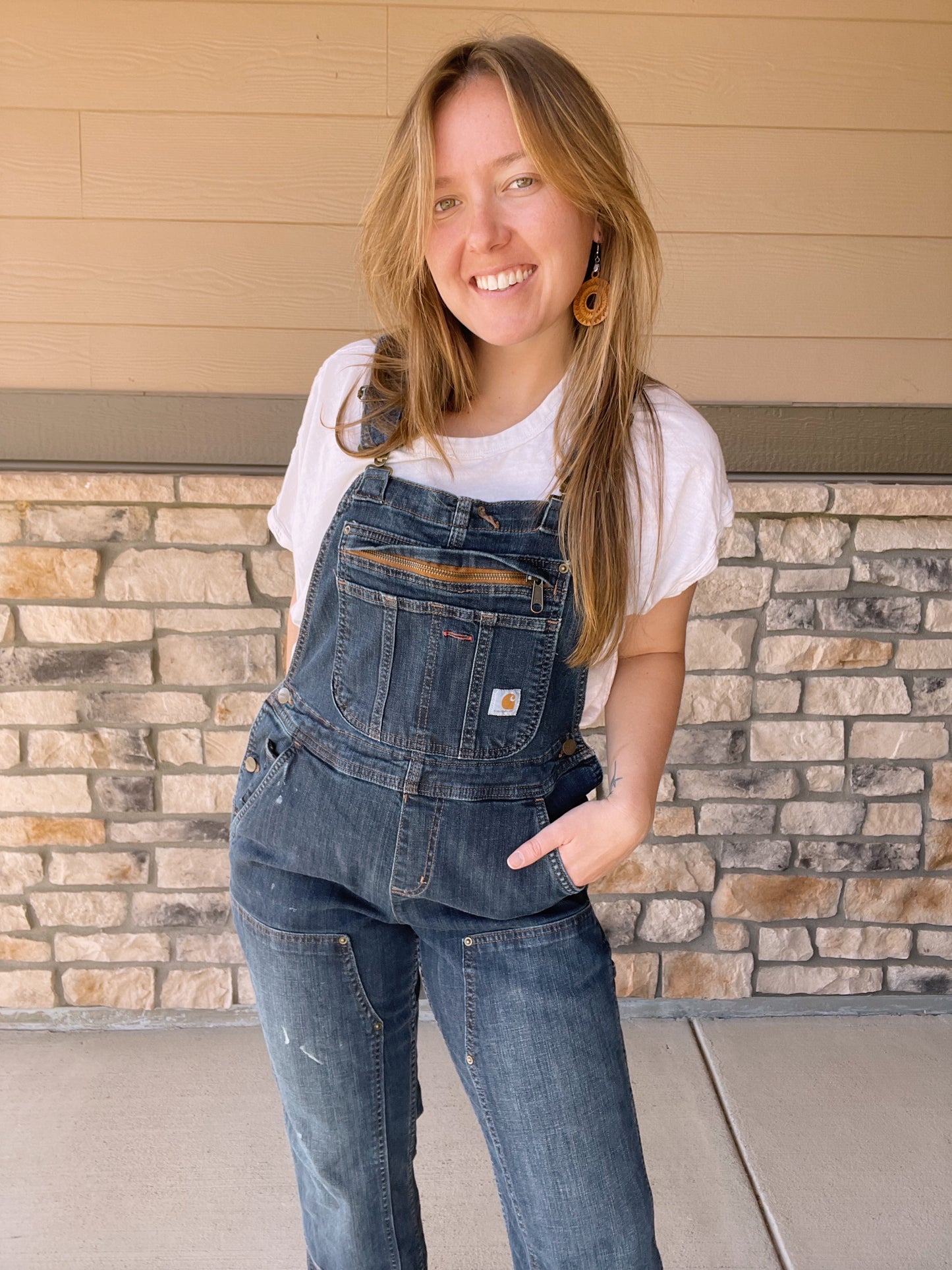 Carhartt Denim Double Knee Overalls (Women's S)
