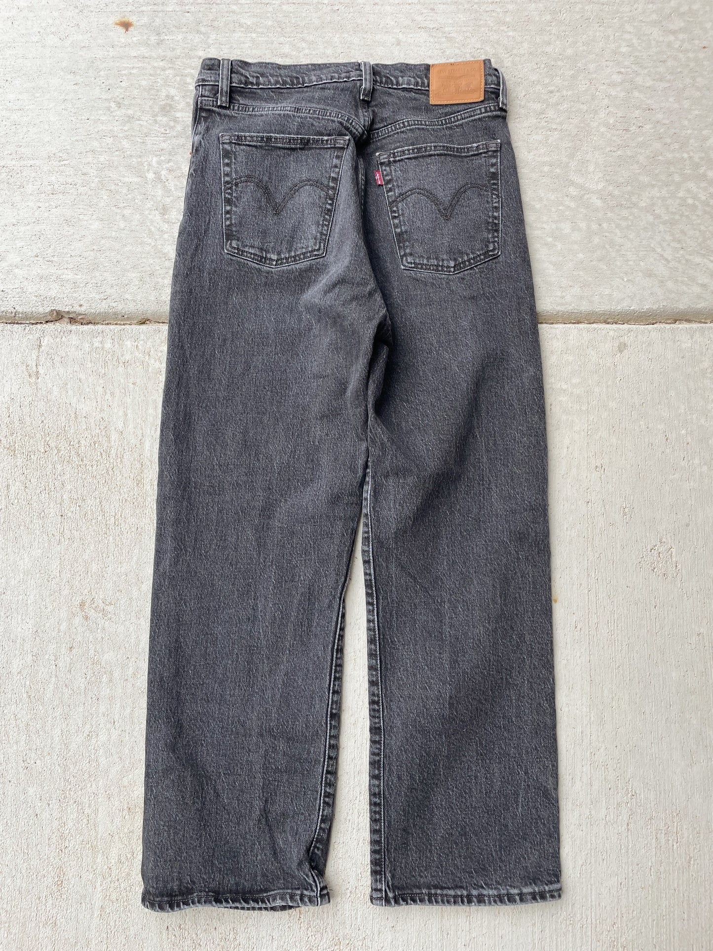 Levi's Ribcage Straight Black Jeans (30)
