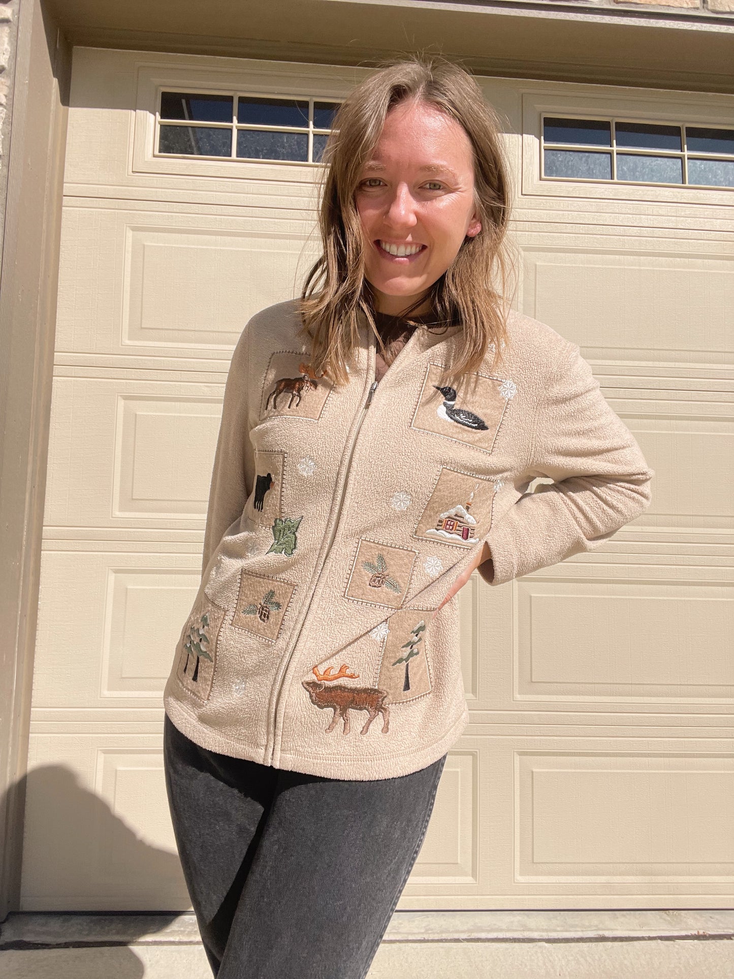 Vintage Cabin Animals Fleece (S/M)