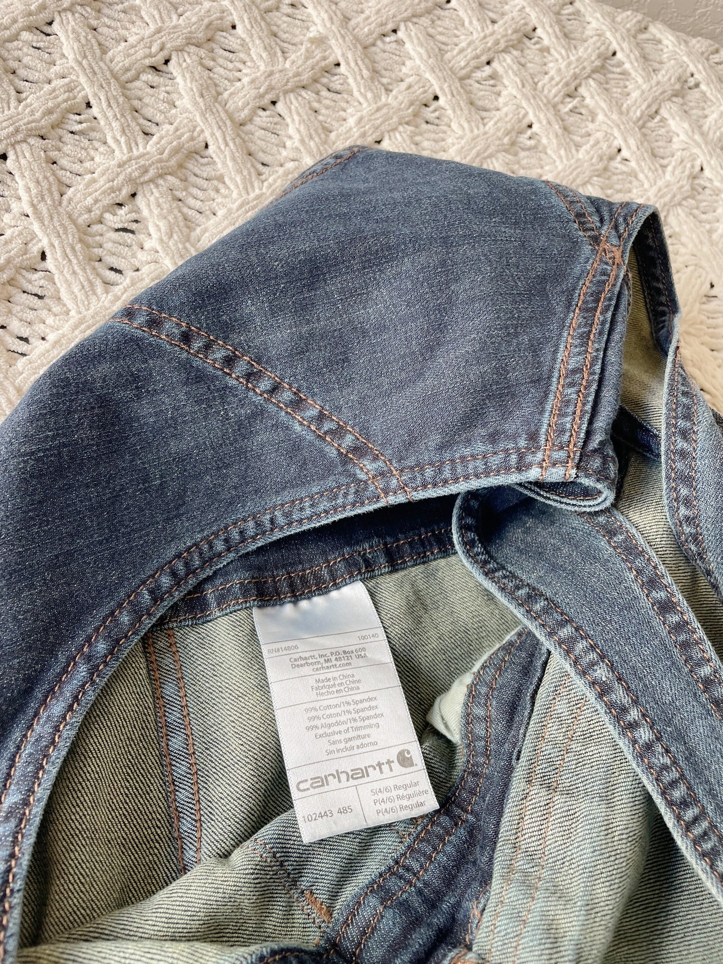 Carhartt Denim Double Knee Overalls (Women's S)