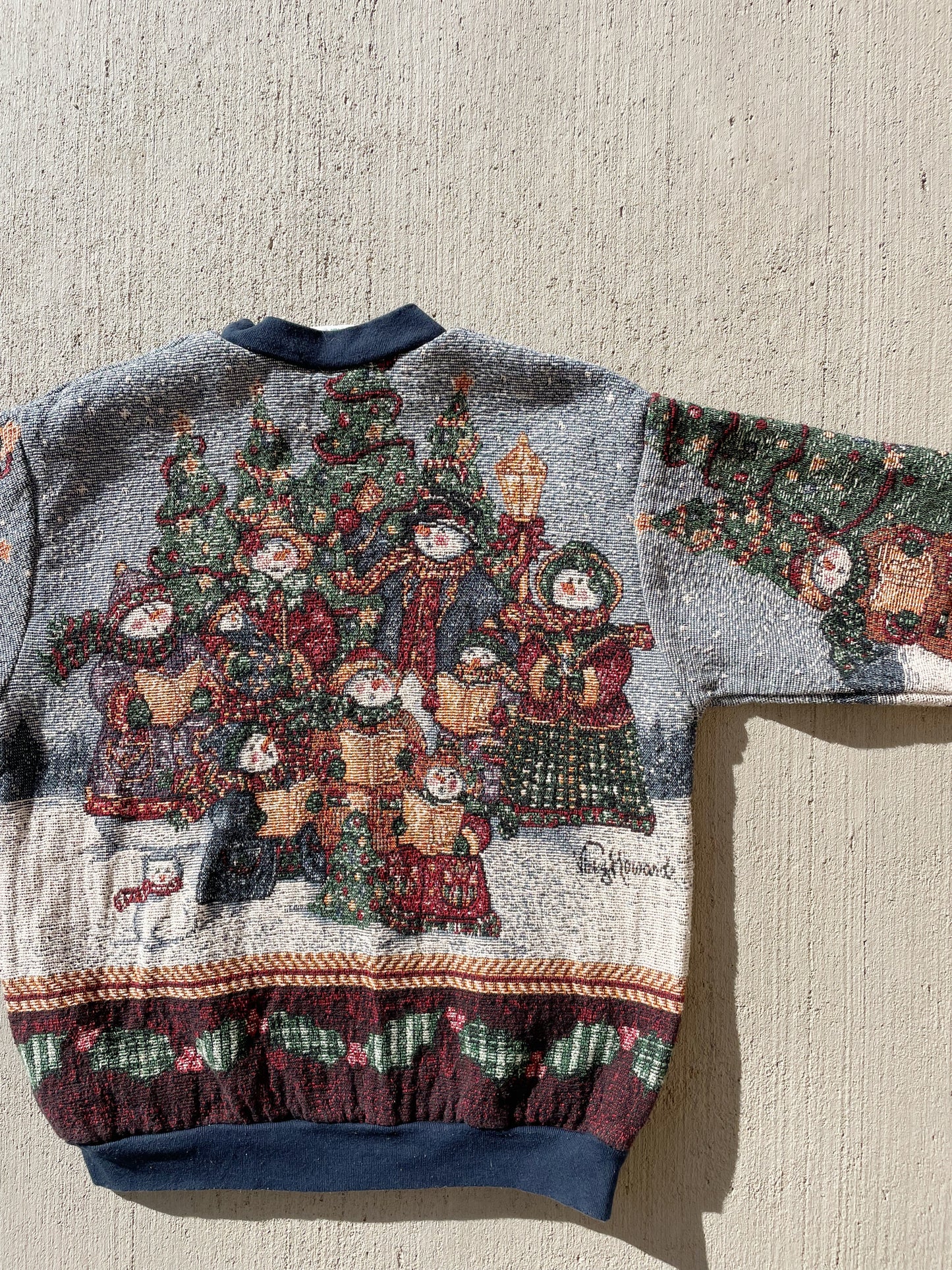 Vintage Sugar St. Weavers Christmas Tapestry Crewneck (XL)