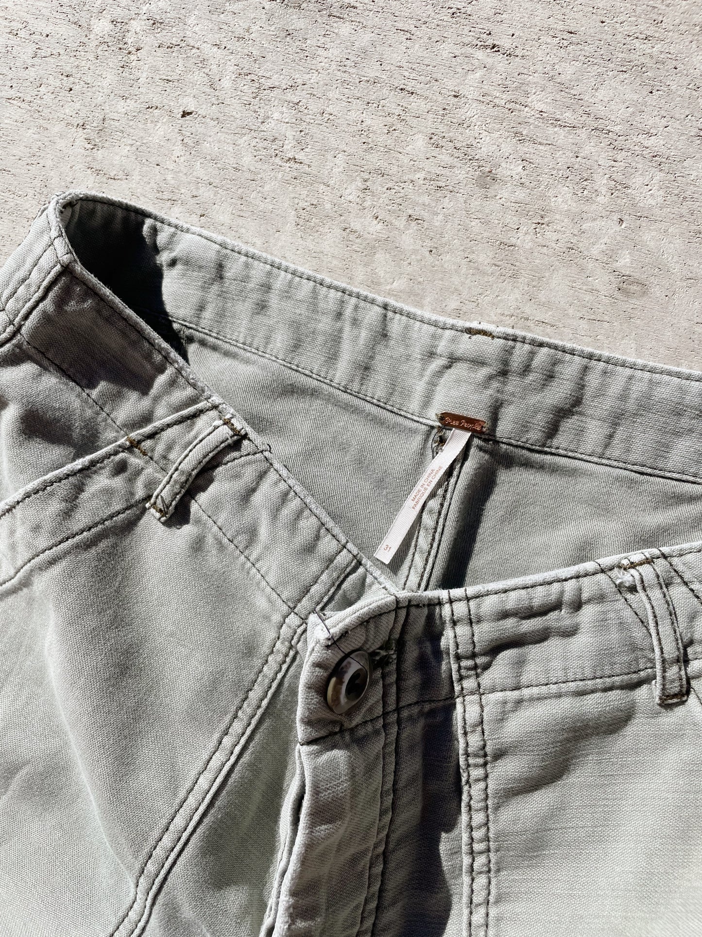 Free People Green Stormbringer Jeans (34)
