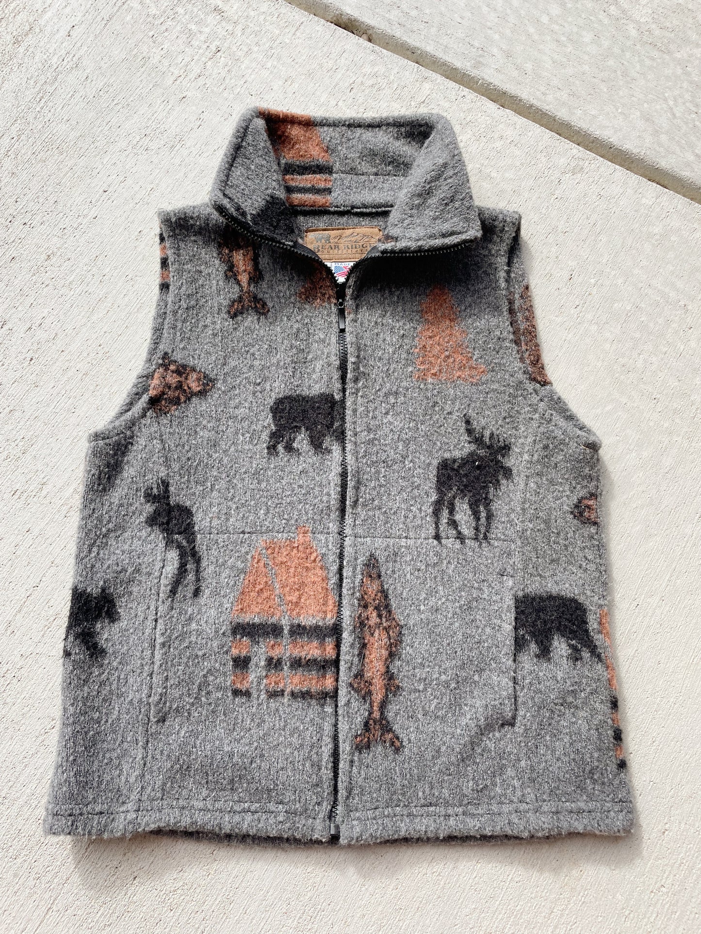 Vintage Wool Blend Vest (S)