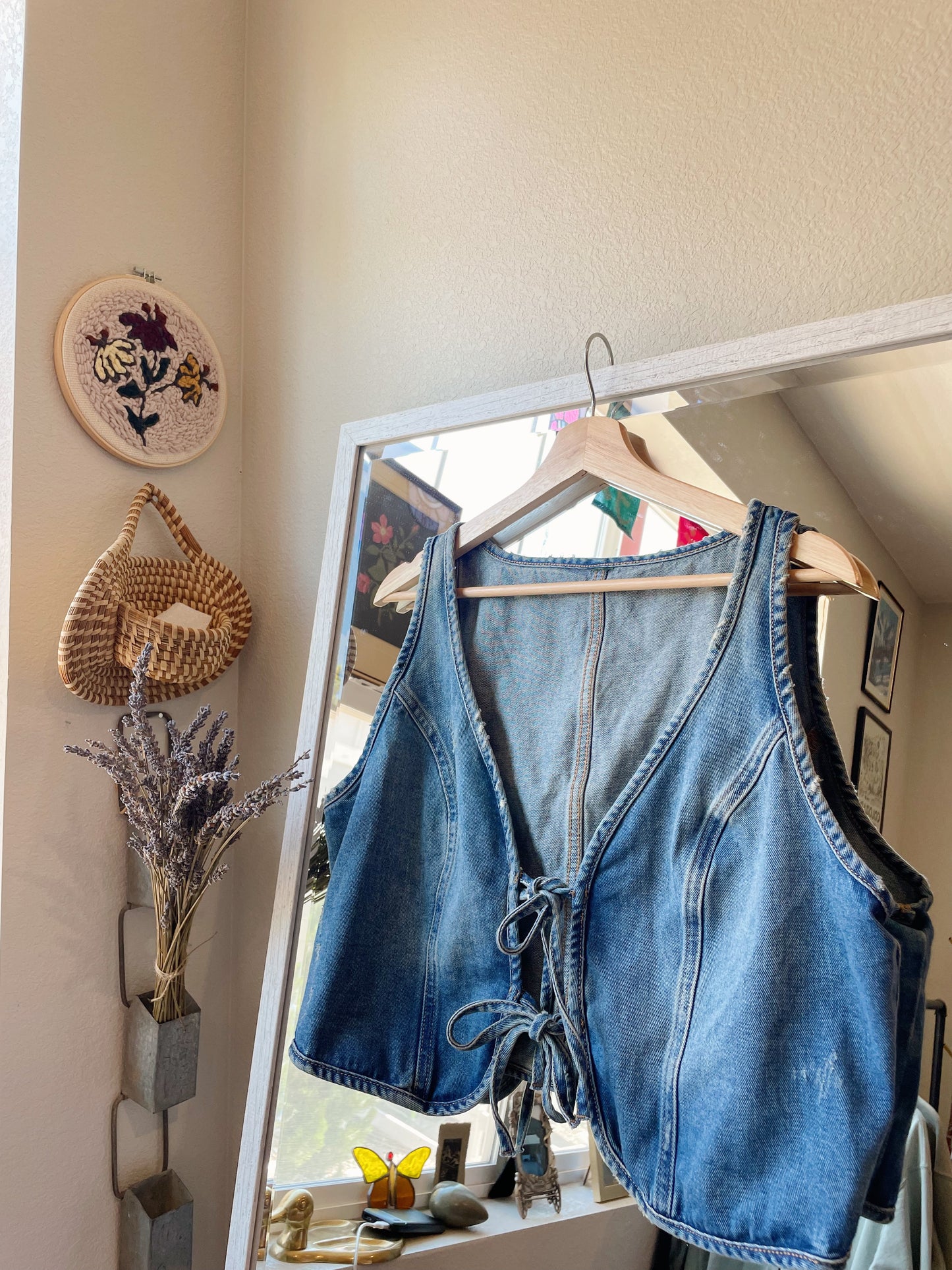 Denim Tie Vest (L)