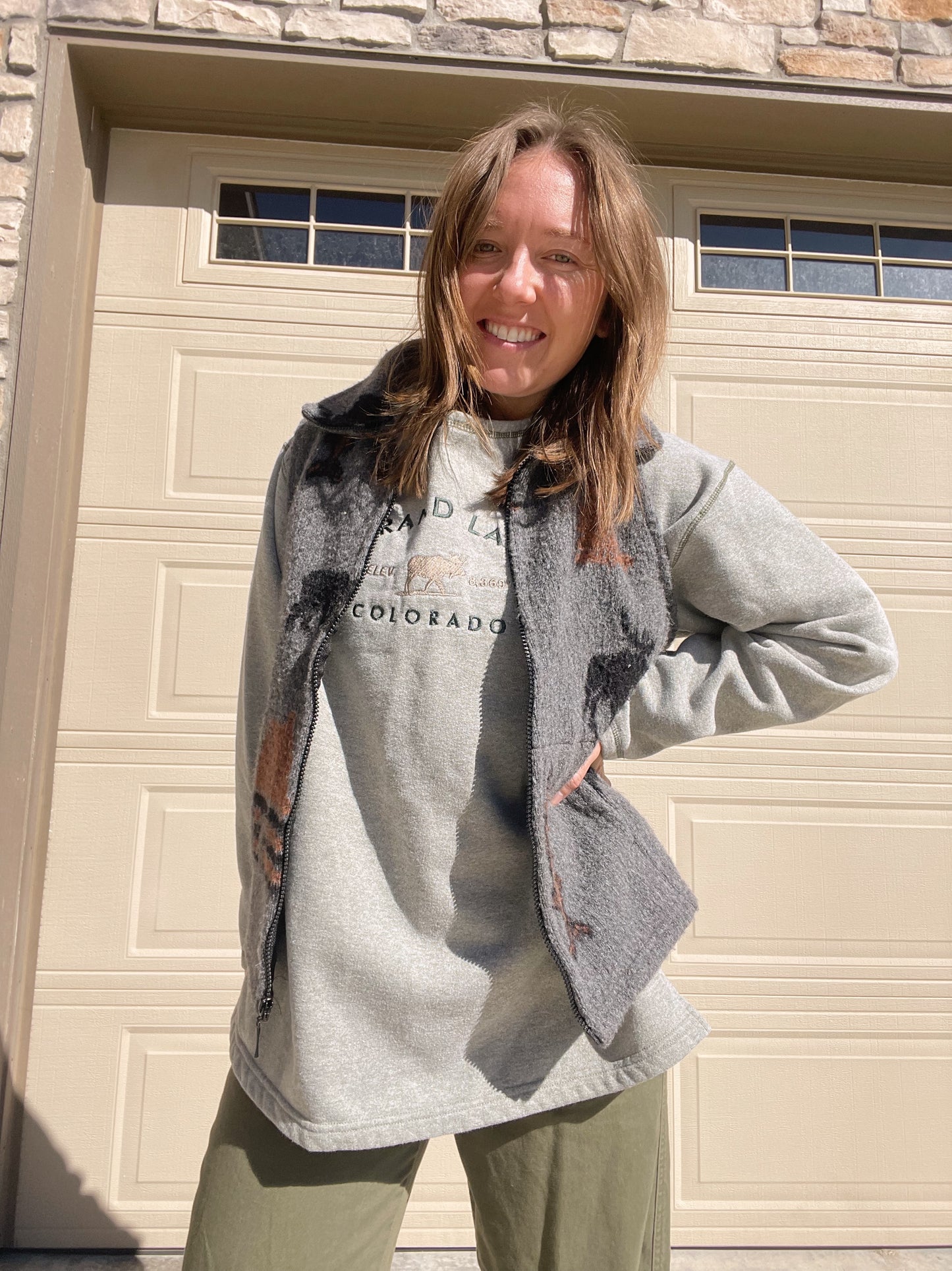 Vintage Wool Blend Vest (S)
