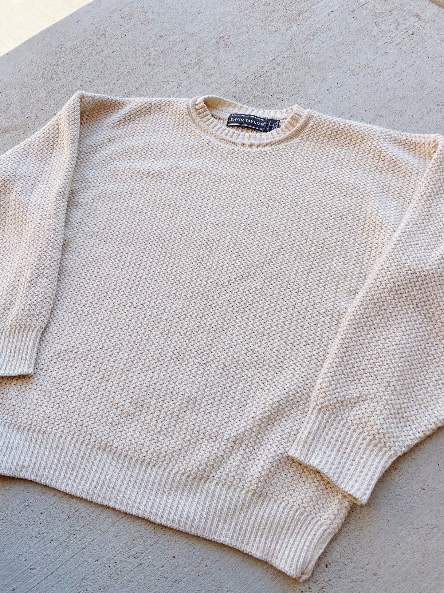 Vintage Cream Sweater (L)