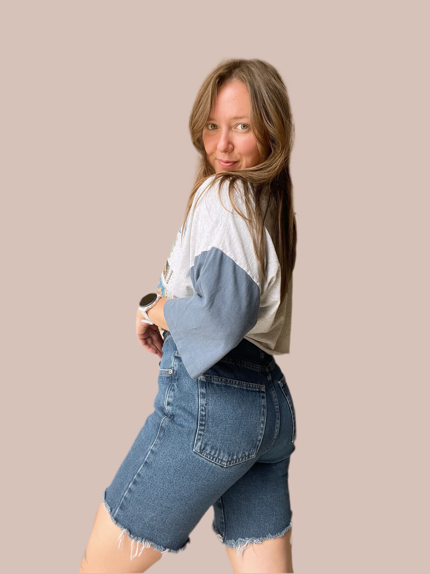 Vintage Dark Wash Jorts (29)