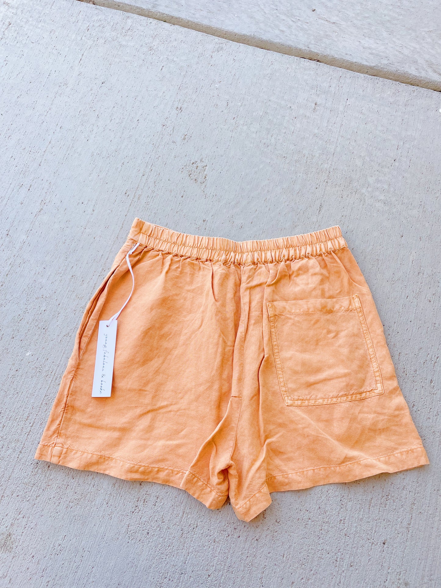 Orange Linen Blend Skort (M)