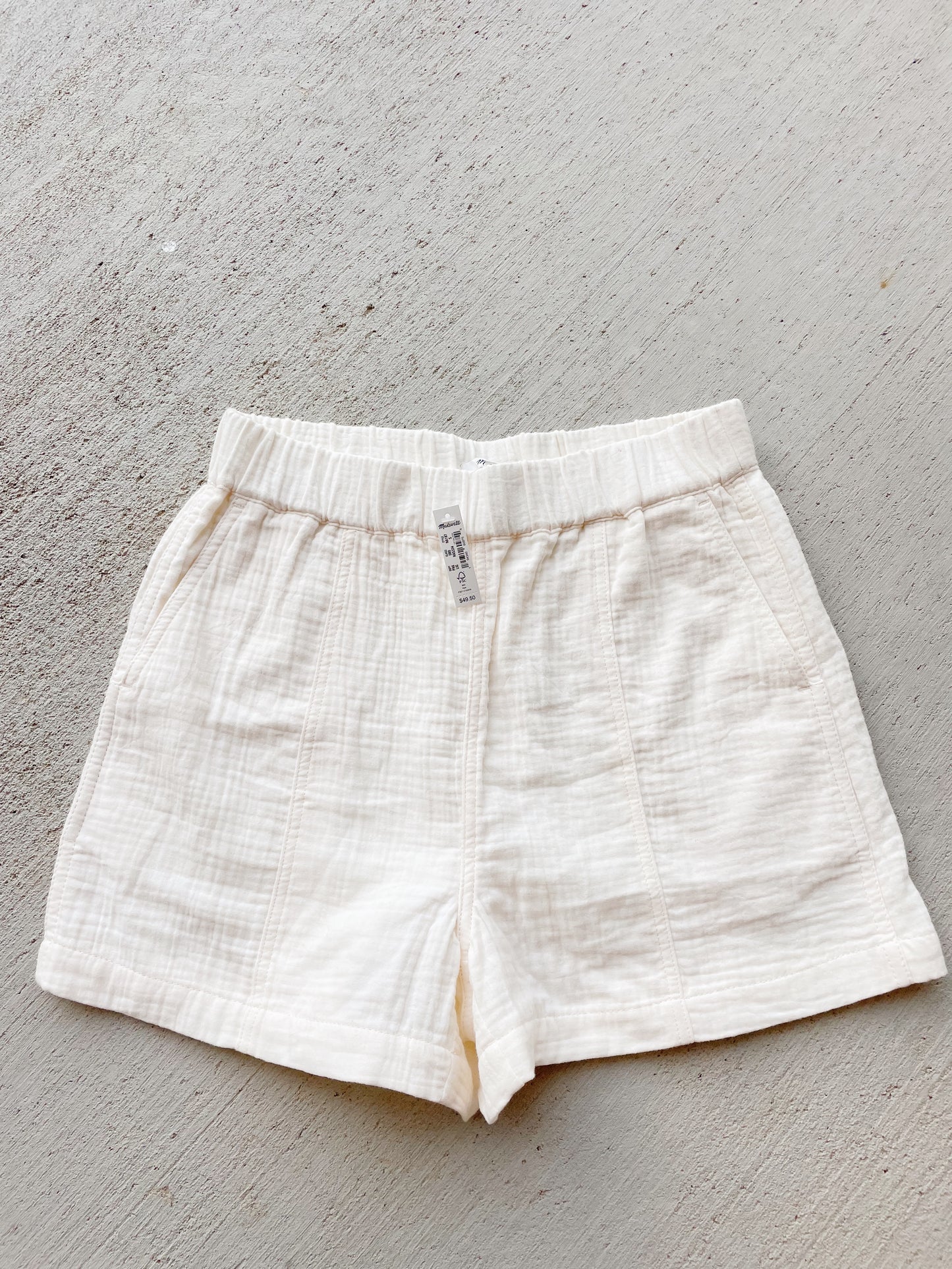 Madewell Gauze Cream Shorts - NEW (S/M)