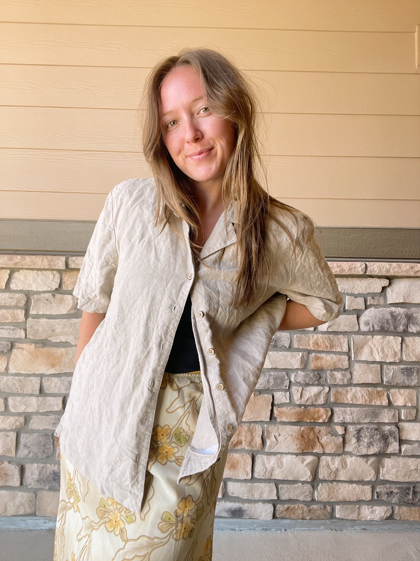 Vintage Linen Top (L)