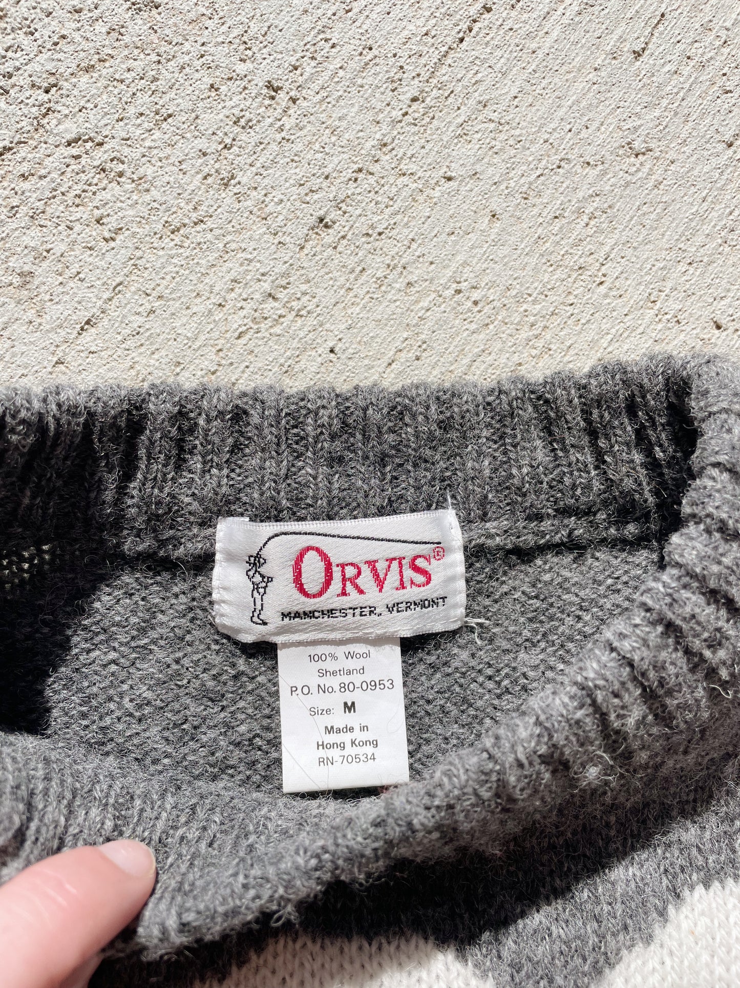 Vintage Orvis 100% Wool Cats & Dogs Sweater (S/M)