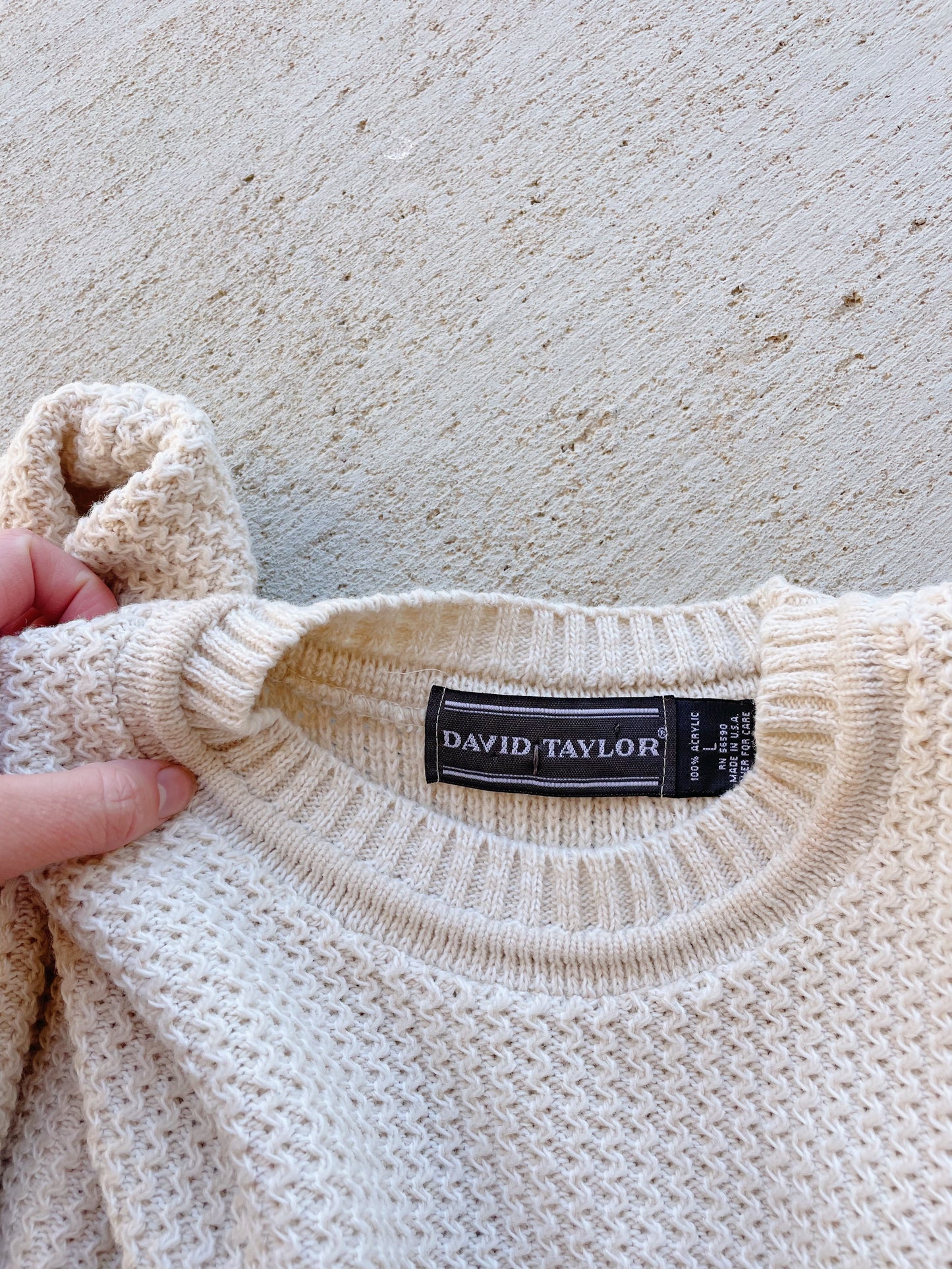 Vintage Cream Sweater (L)