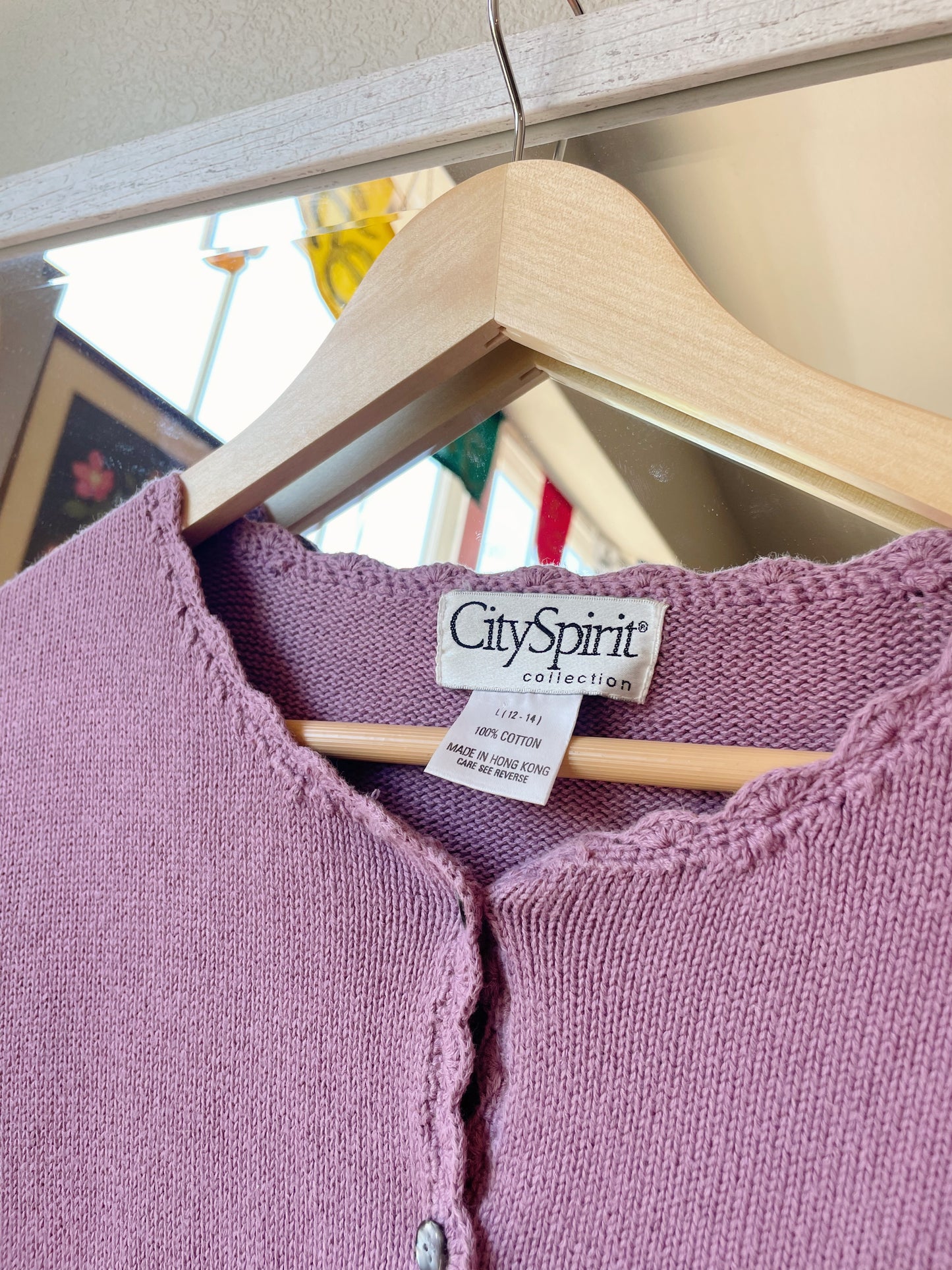 Vintage Purple Cardigan (L)