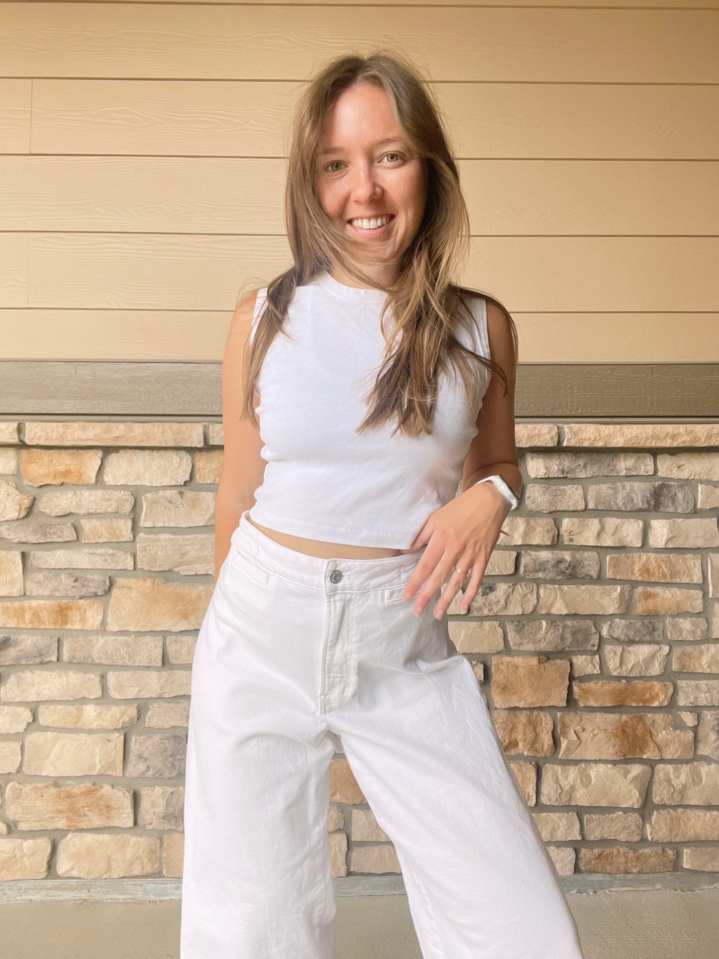 Madewell White Pants (30)