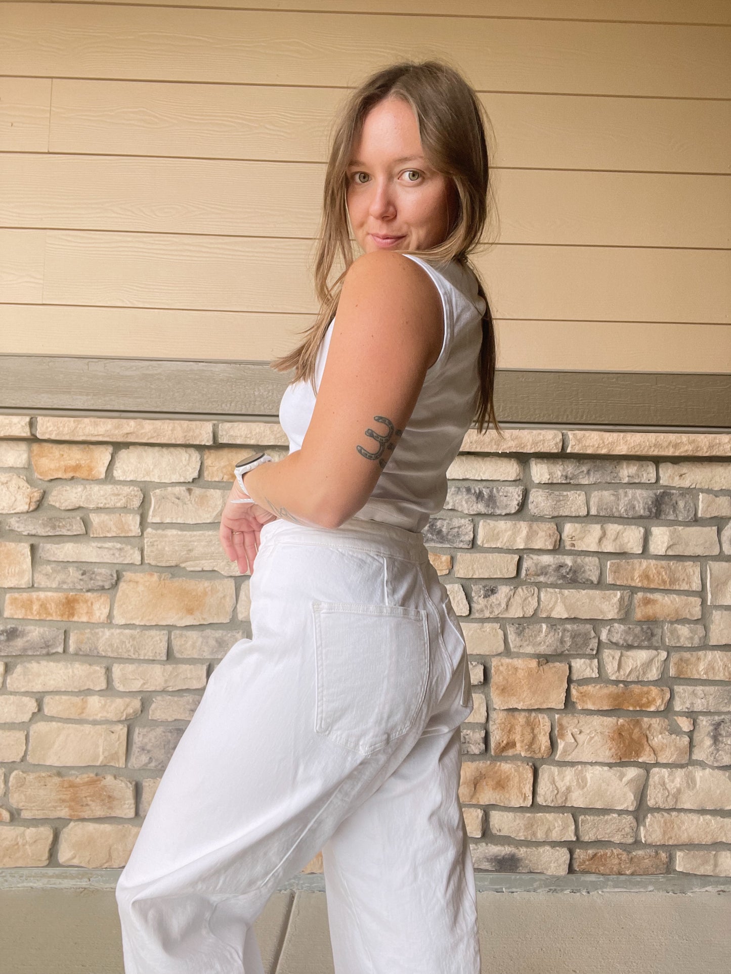 Madewell White Pants (30)