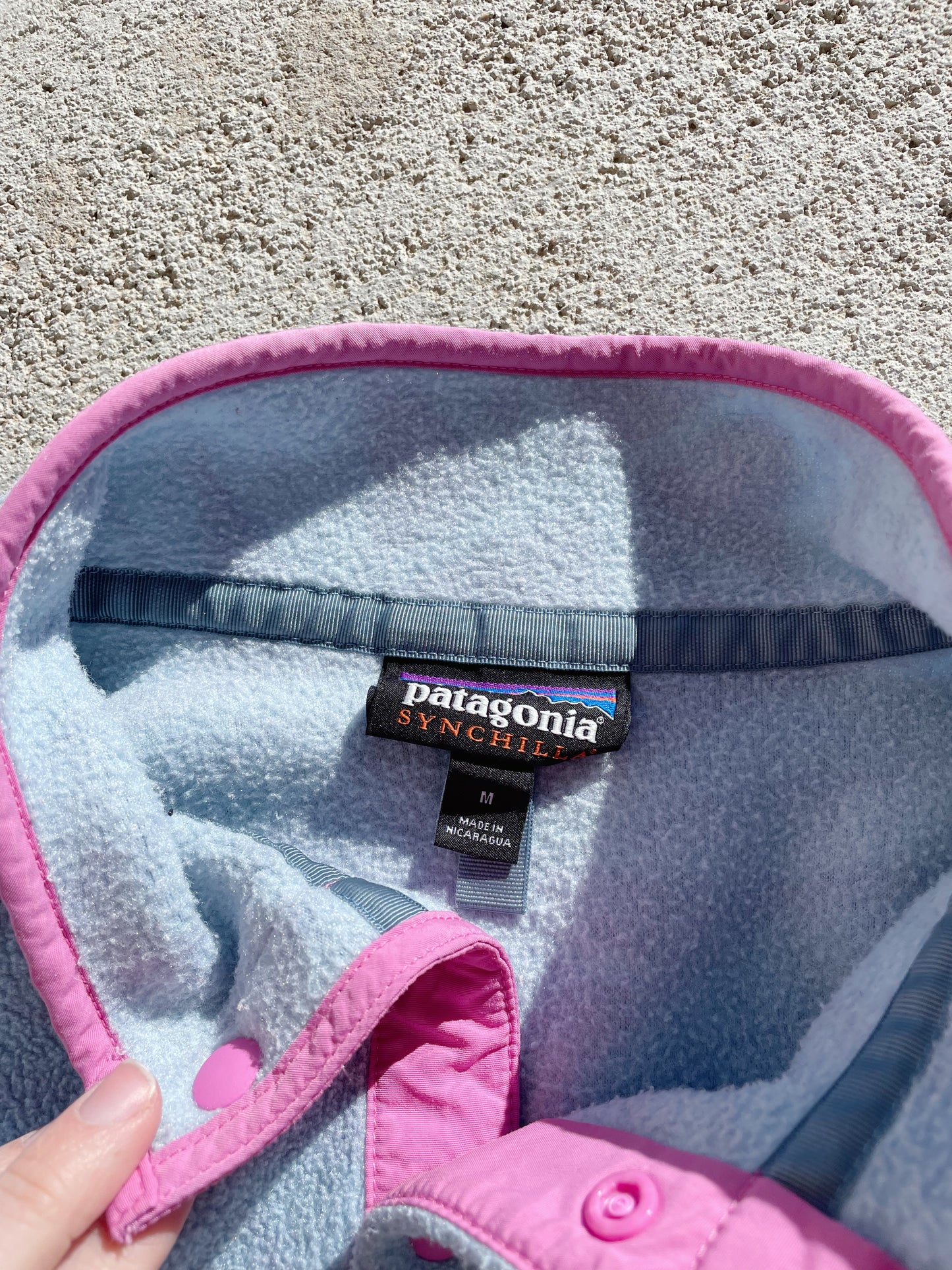 Patagonia Light Blue Snap Fleece (M)