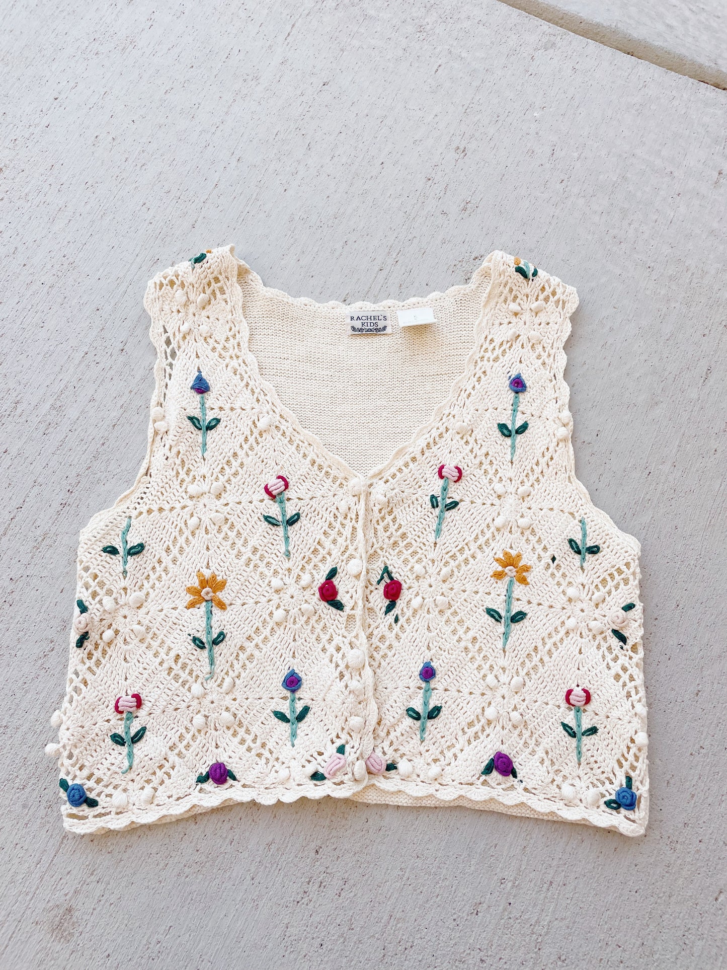 Vintage Knit Floral Tank (M)