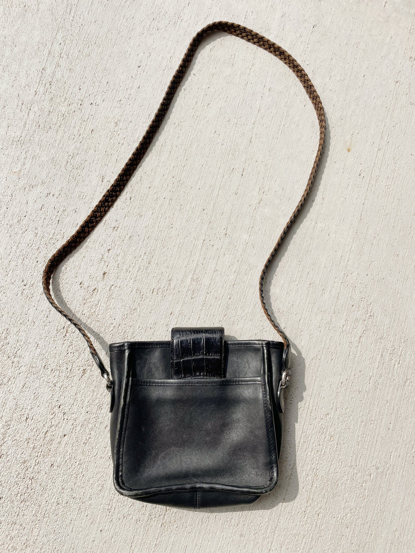Vintage Black Leather Brighton Purse