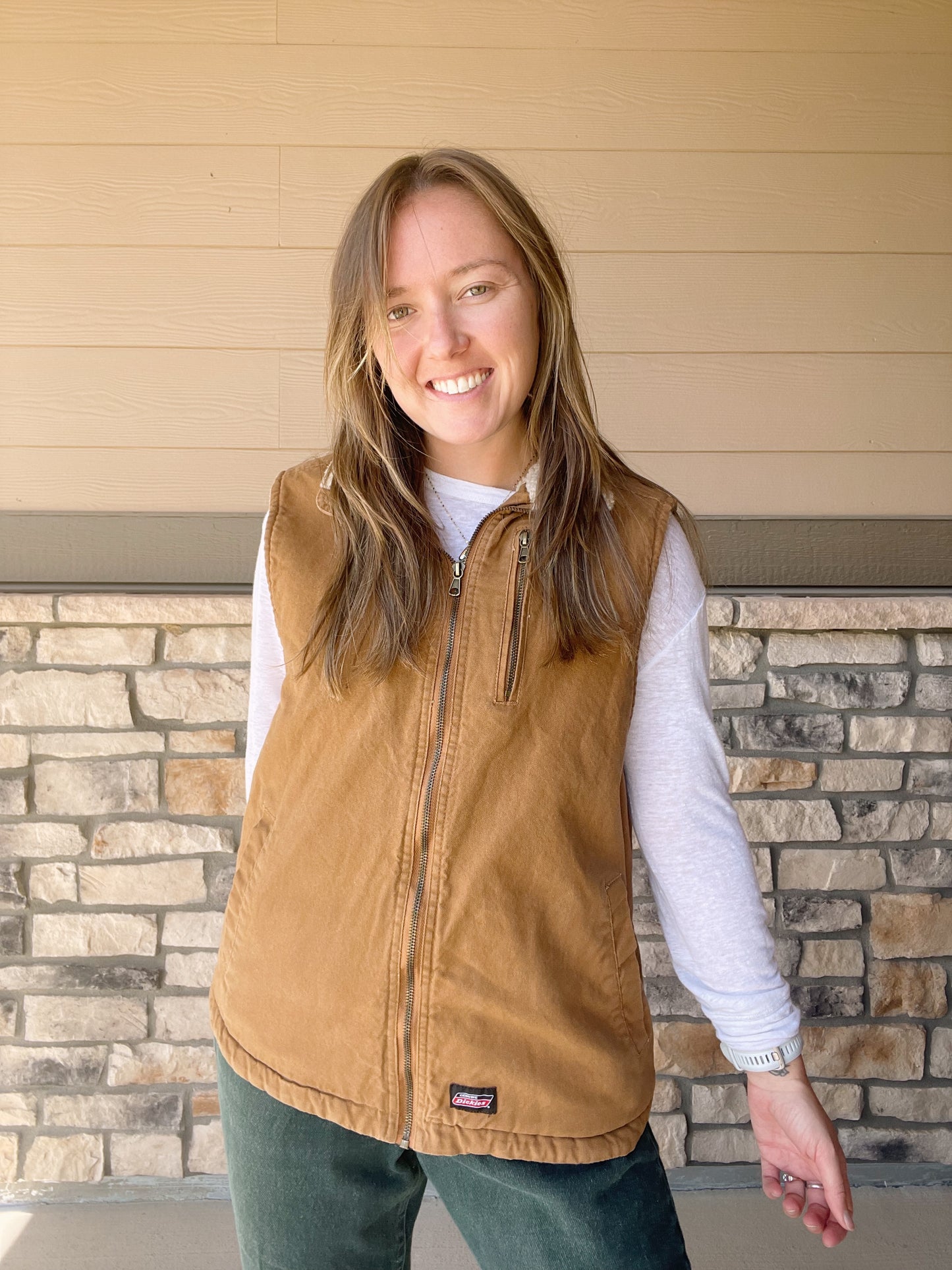 Dickies Sherpa Lined Canvas Vest (L)