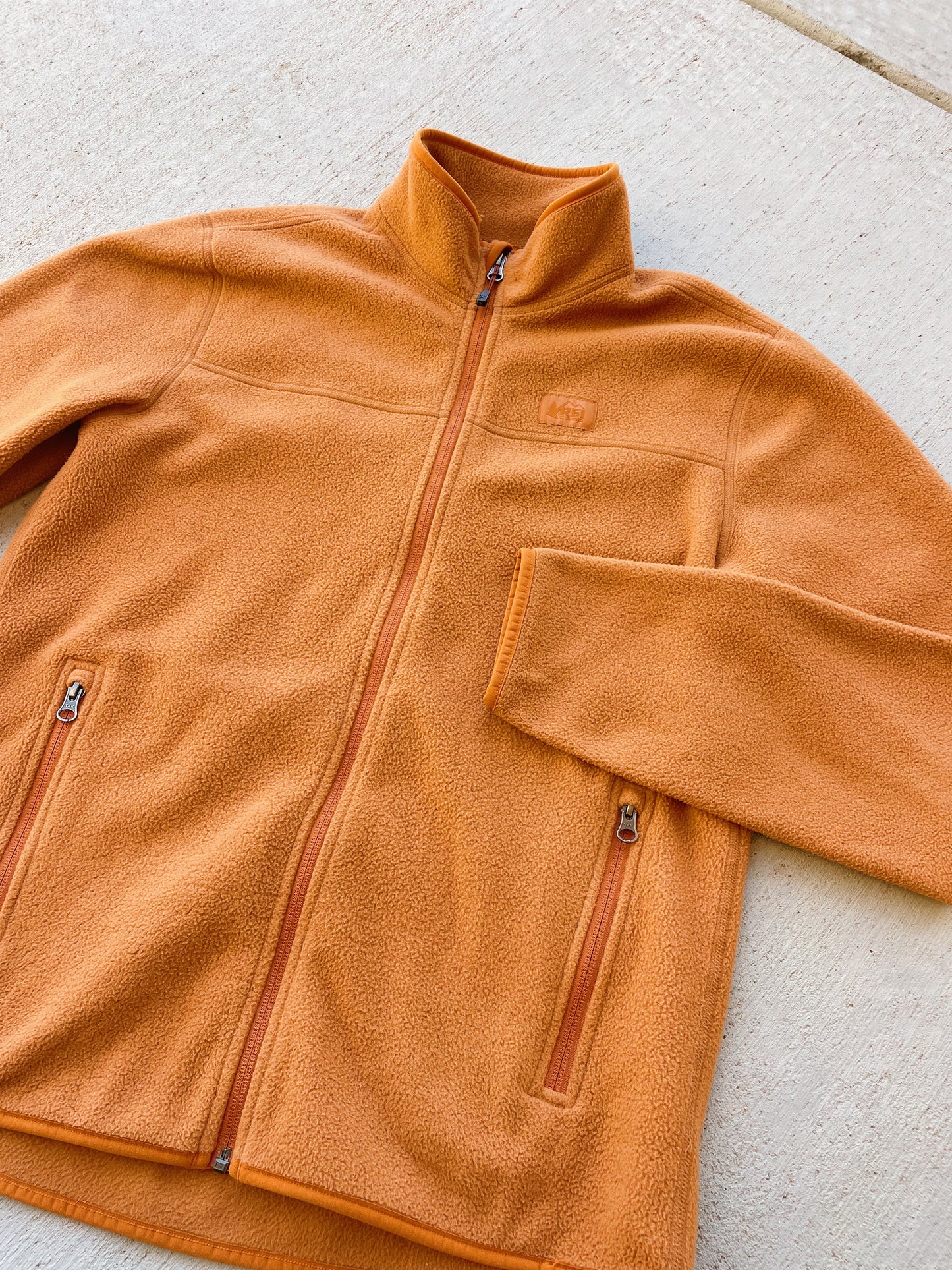 REI Burnt Orange Fleece Zip Up (S/M)
