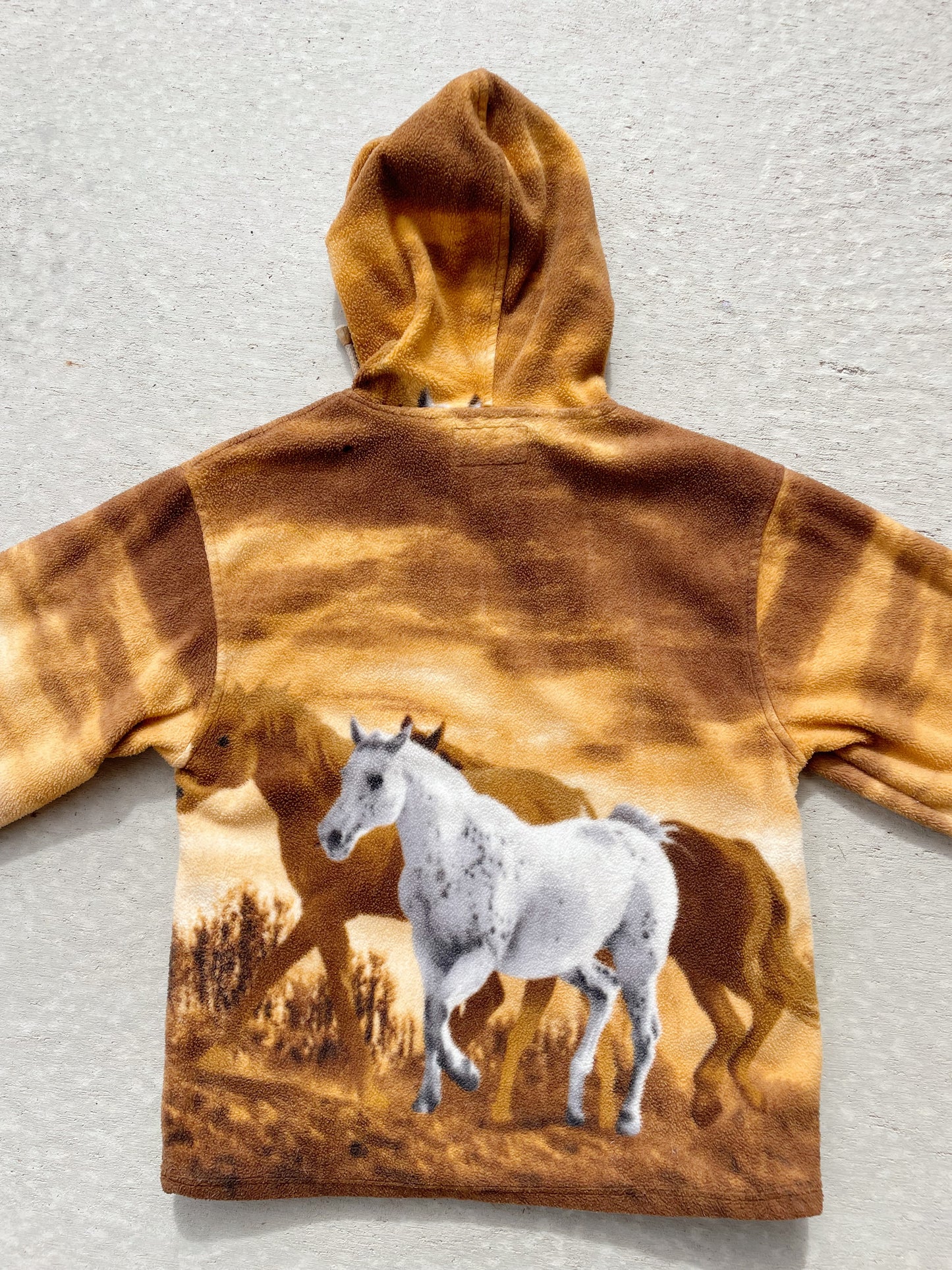 Vintage Fleece Horse Zip Up Hoodie (S) - AS IS