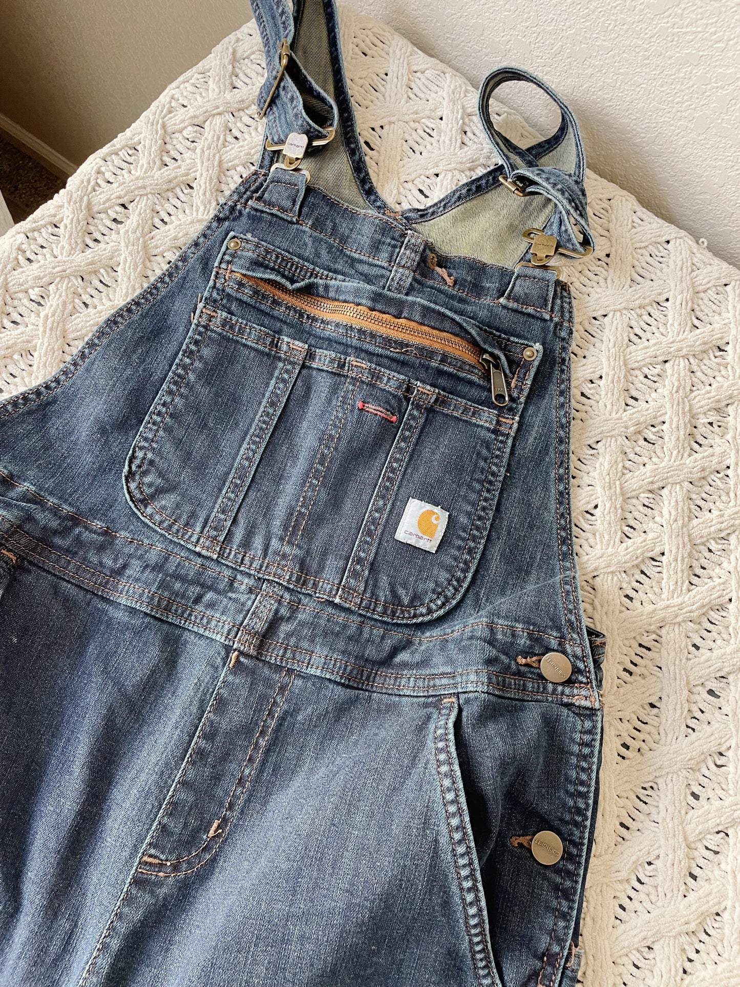 Carhartt Denim Double Knee Overalls (Women's S)