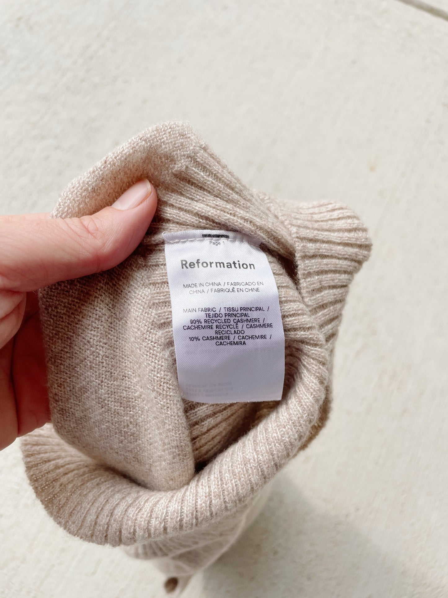 Reformation Arco Cashmere Sweater Sleeveless Top (XS/S)