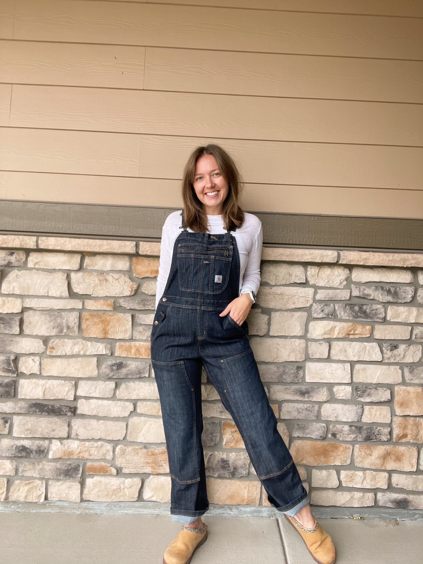 Carhartt Denim Double Knee Overalls (Women's S)
