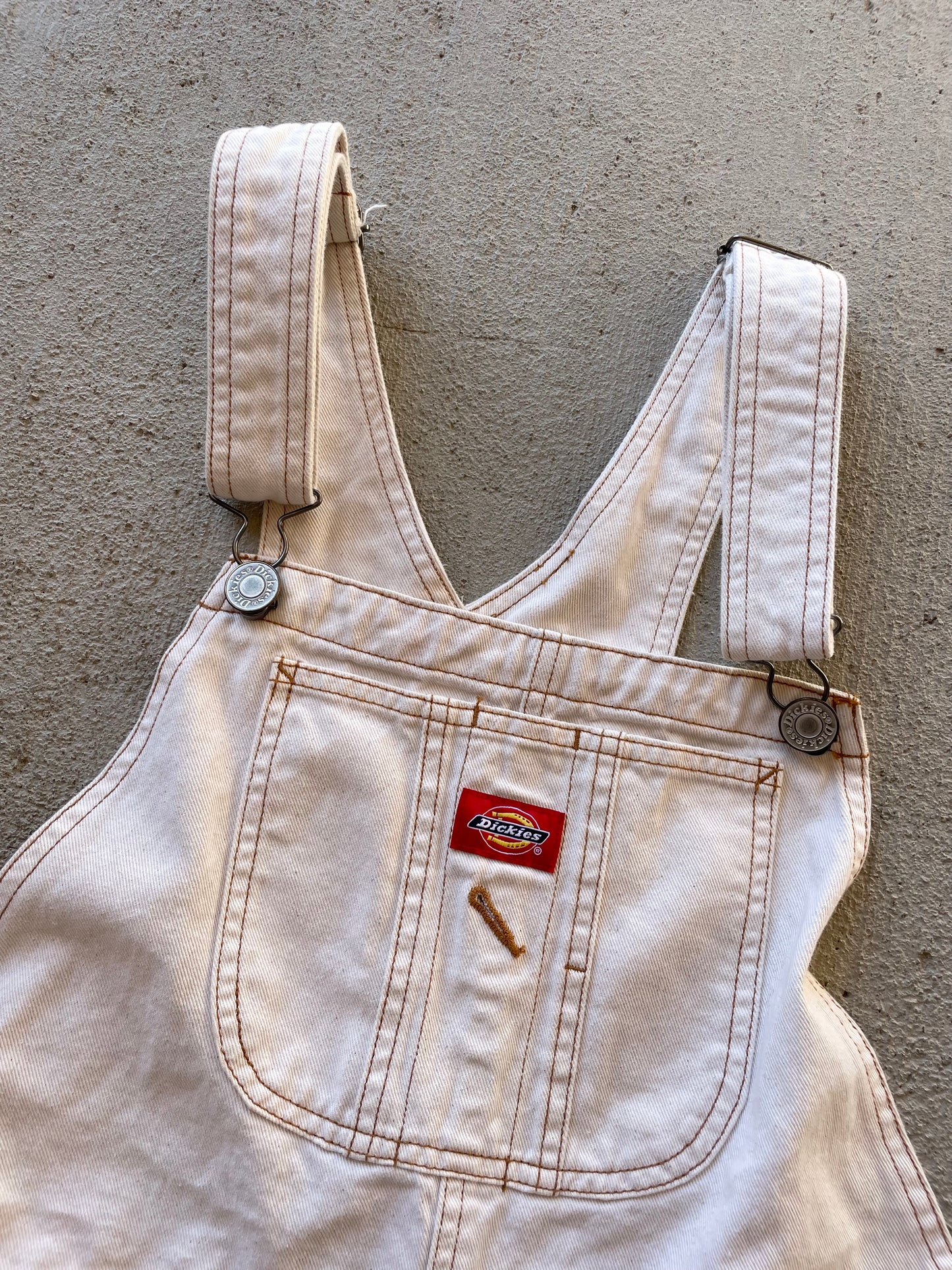 Dickies Cream Shortalls (XL)