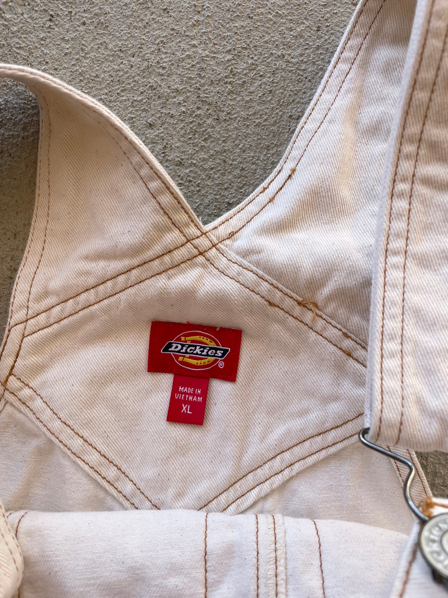 Dickies Cream Shortalls (XL)