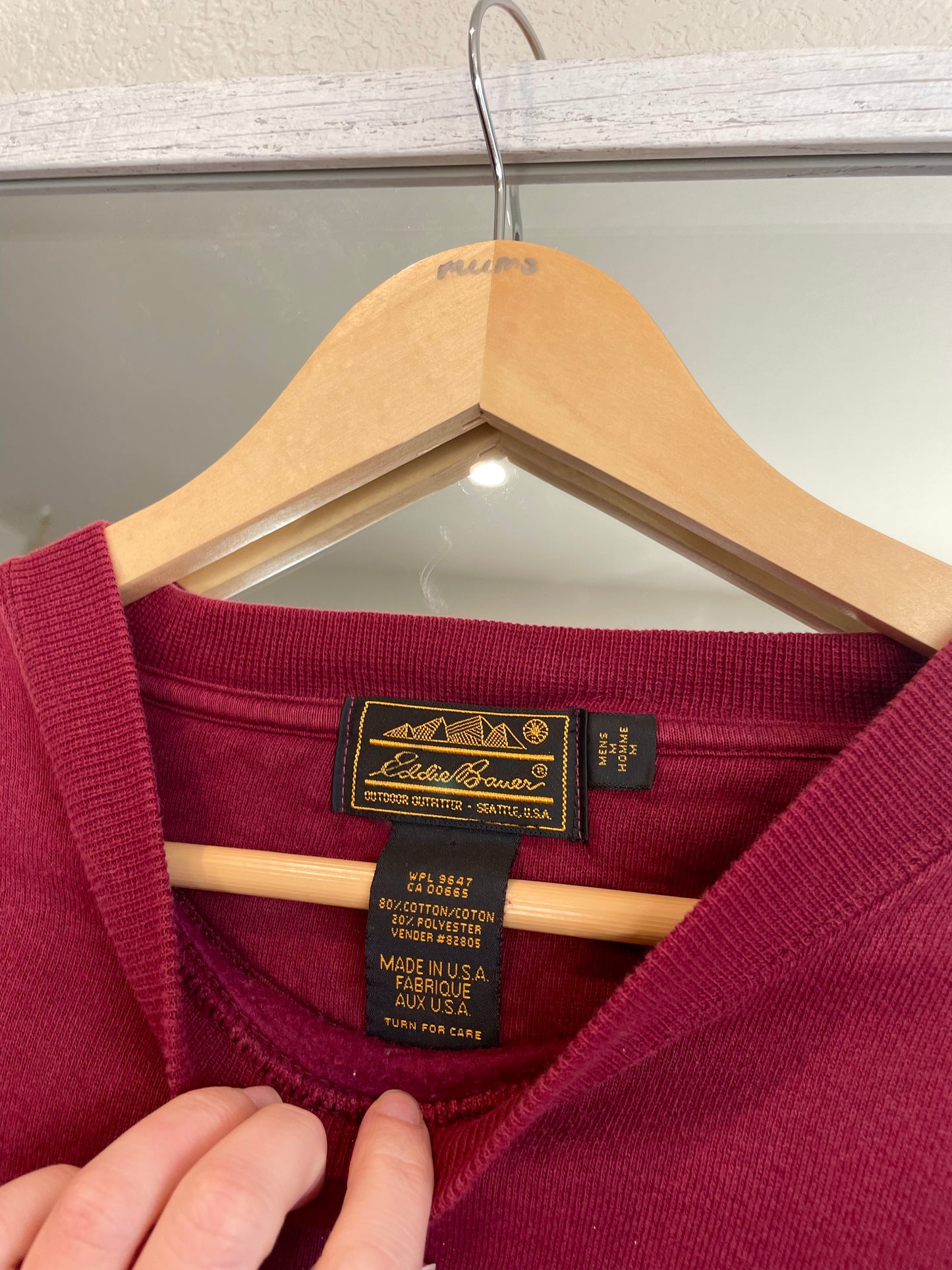 Vintage Eddie Bauer Canoe Scene Crewneck (M)