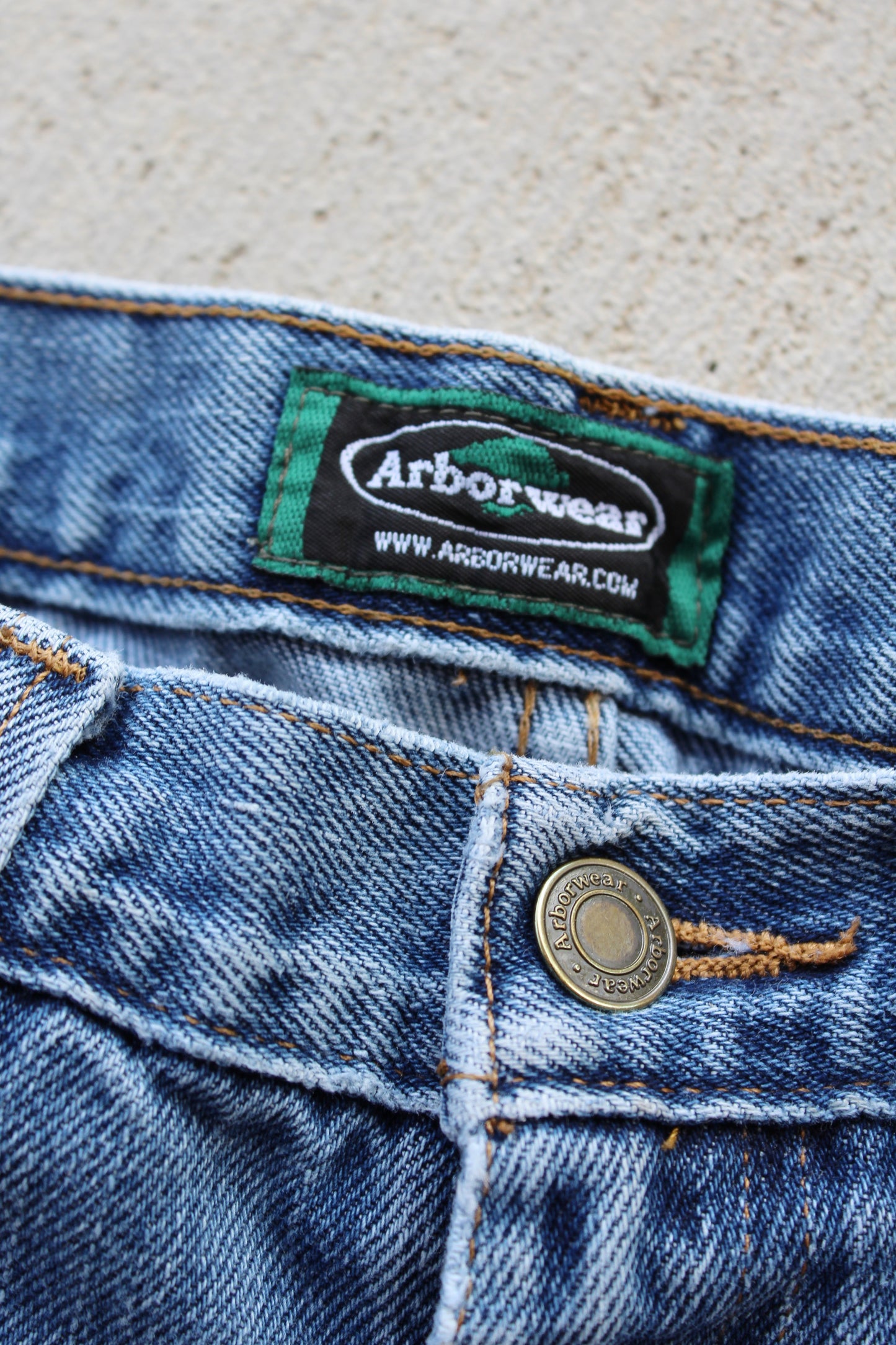 Distressed Double Knee Arborwear Denim Jeans (30)